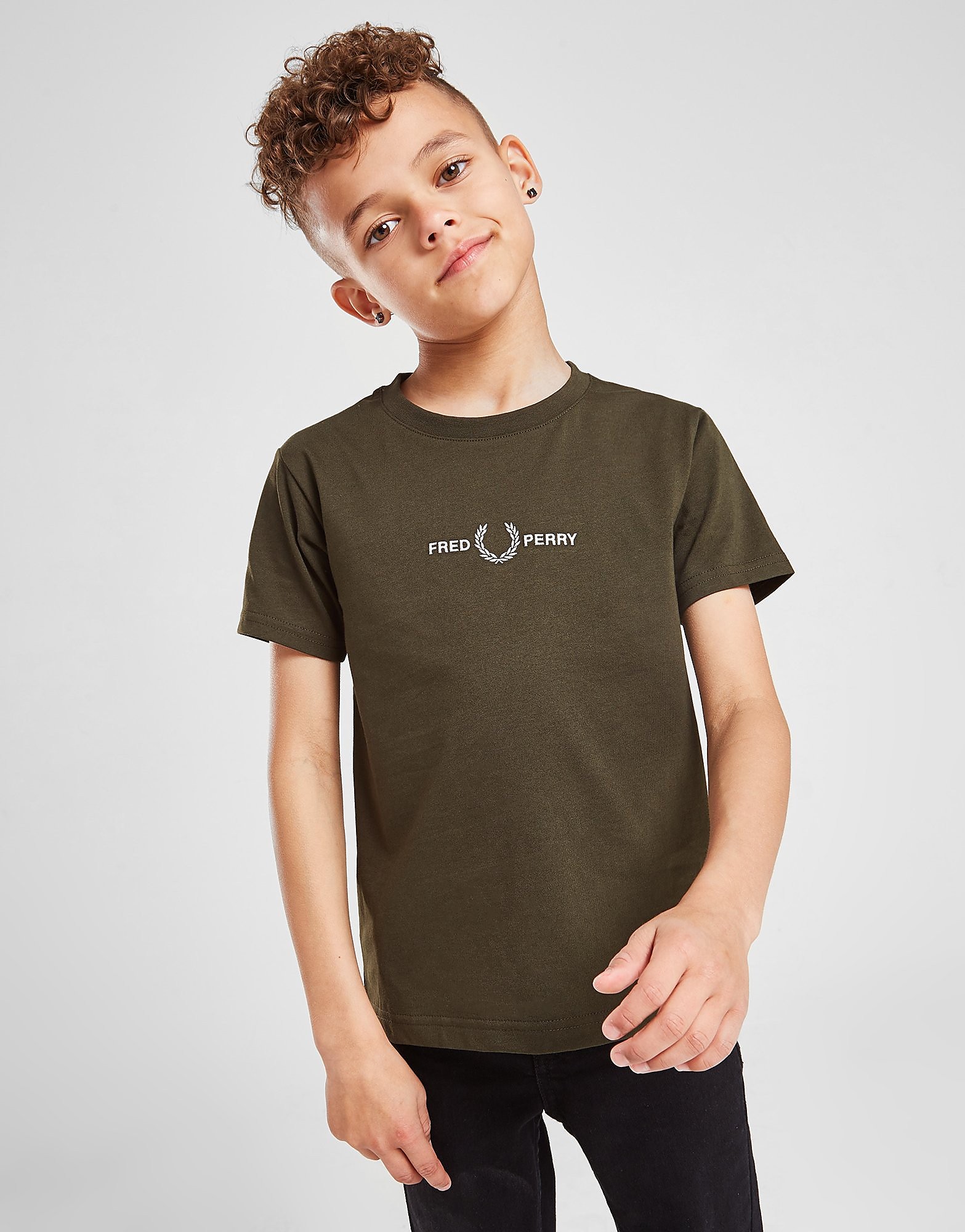 

Fred Perry Central Logo T-Shirt Children - Green - Kids, Green