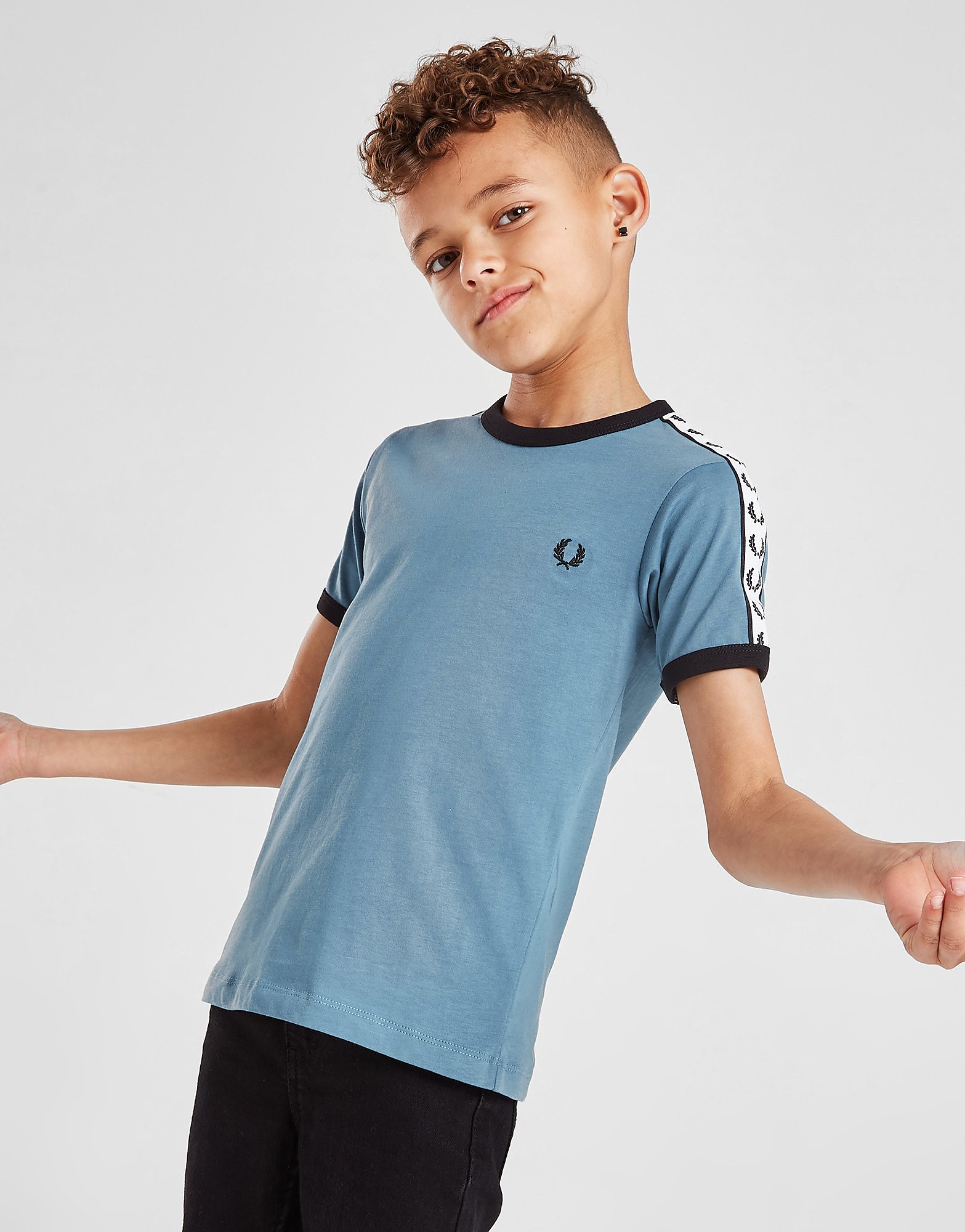 

Fred Perry Taped Ringer T-Shirt Children - Blue - Kids, Blue