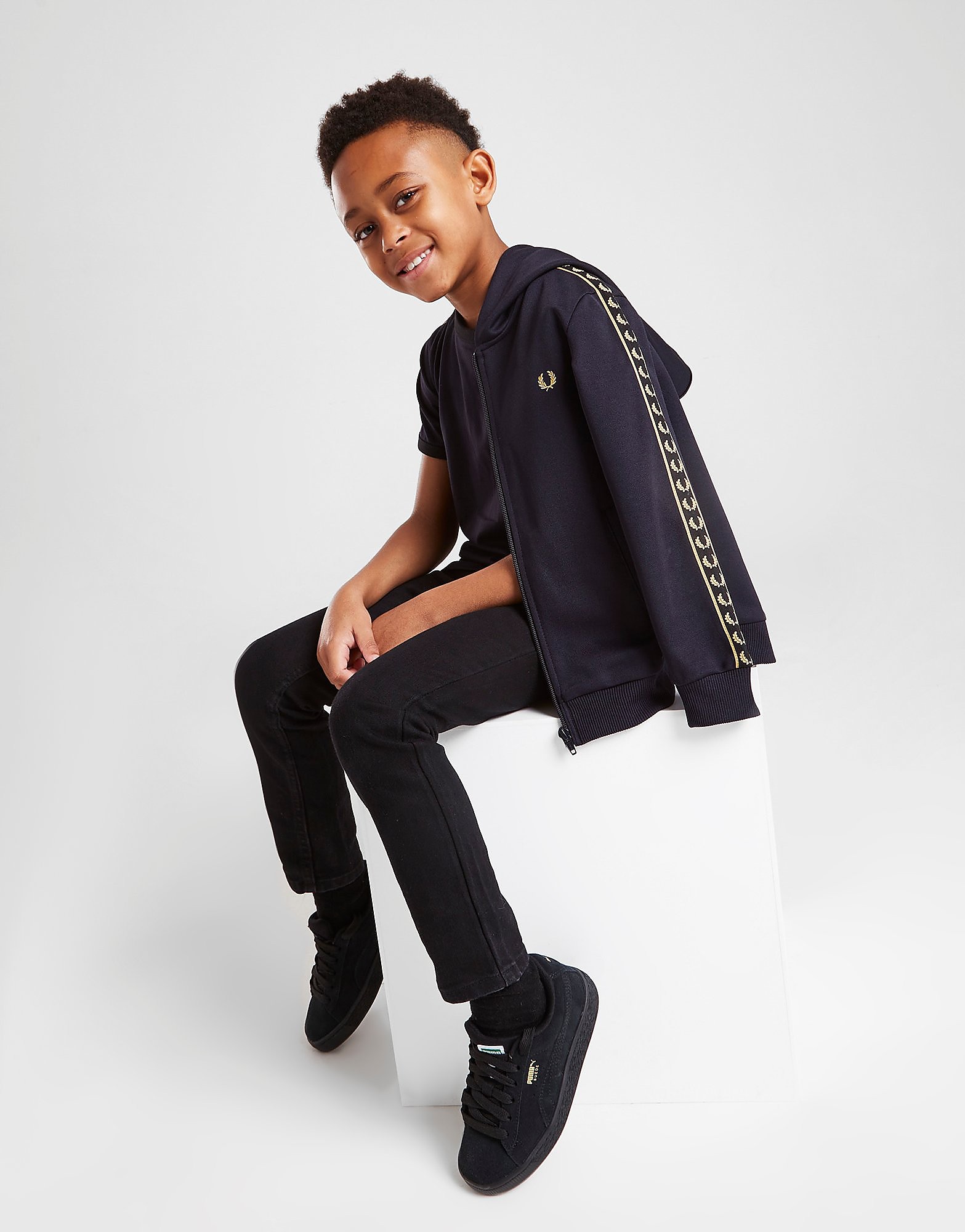 

Fred Perry Tape Hoodie Children - Black - Kids, Black