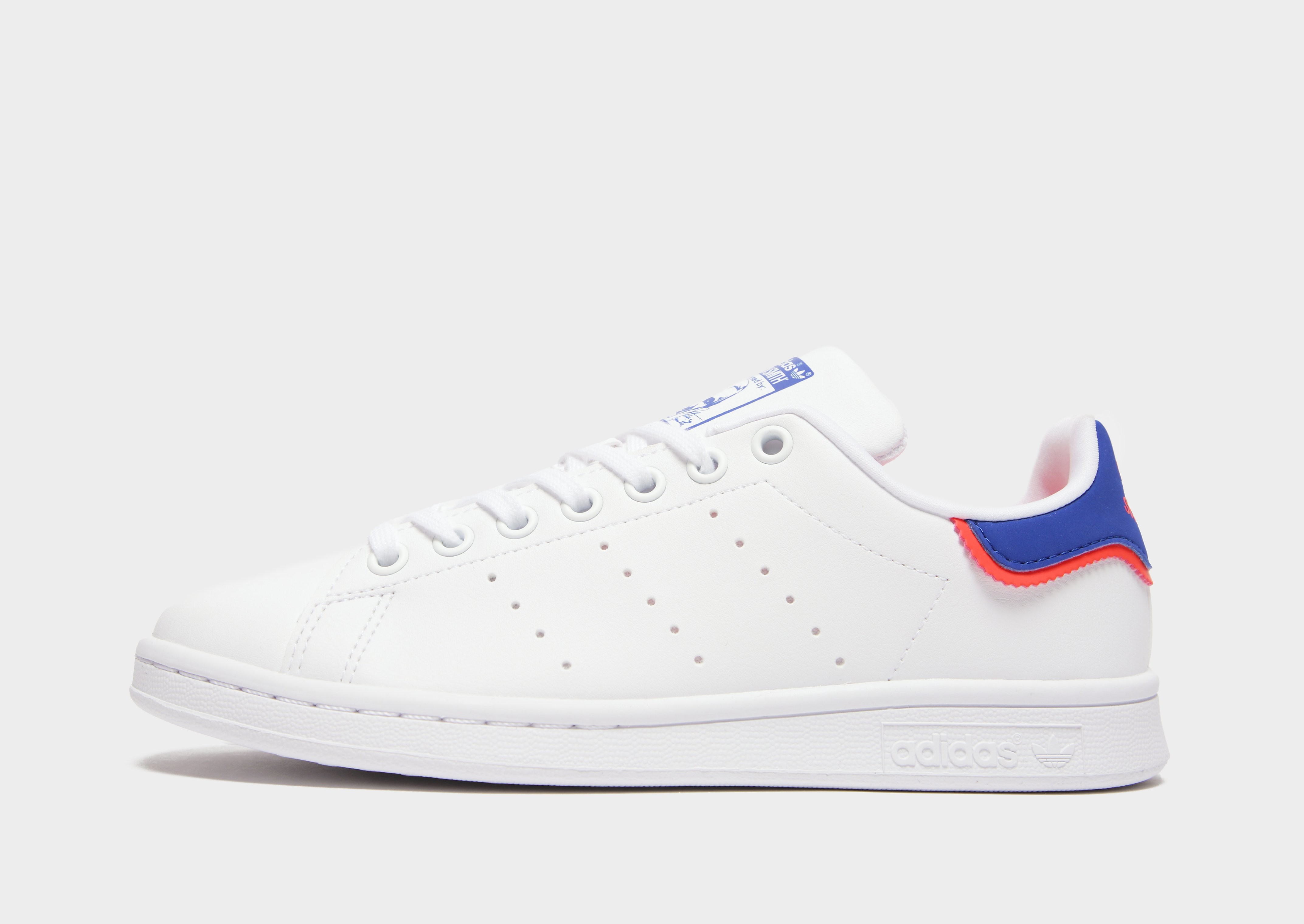 

adidas Originals Stan Smith Junior - Cloud White / Bold Blue / Cloud White - Kids, Cloud White / Bold Blue / Cloud White