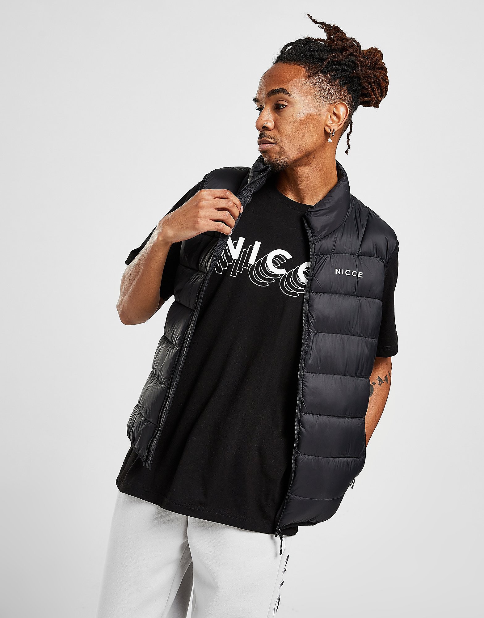 

Nicce Skyline Gilet - Black - Mens, Black