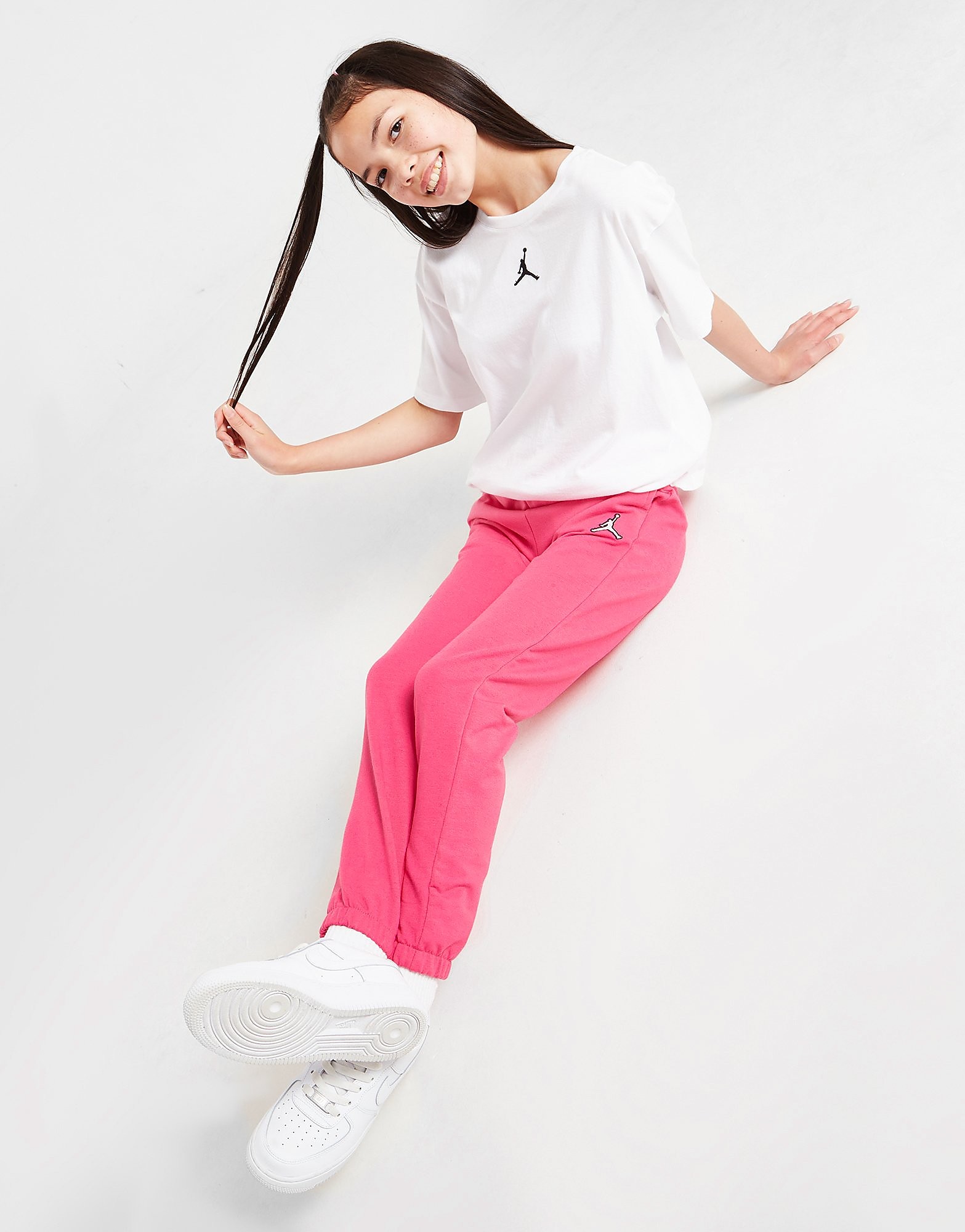 

Jordan Girls' Essential Shiny Logo Joggers Junior - Pink - Kids, Pink