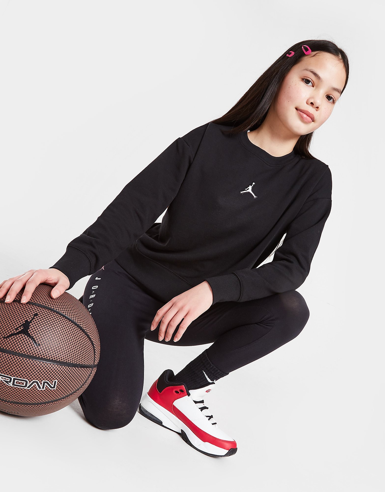 

Jordan Girls' Essential Box Crew Sweatshirt Junior - Black - Kids, Black
