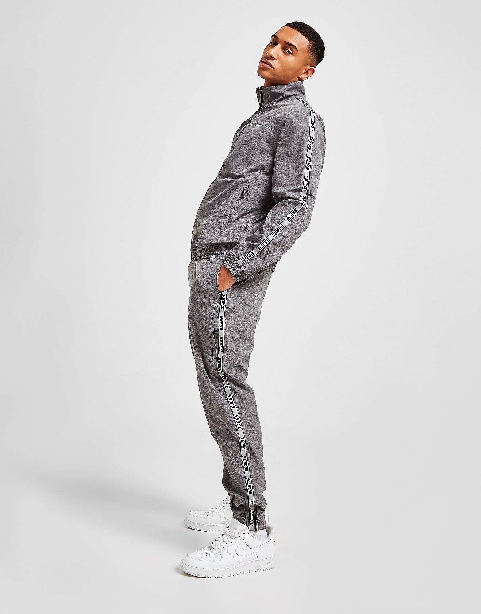 

GUESS Reflective Tape Track Pants - Grey - Mens, Grey