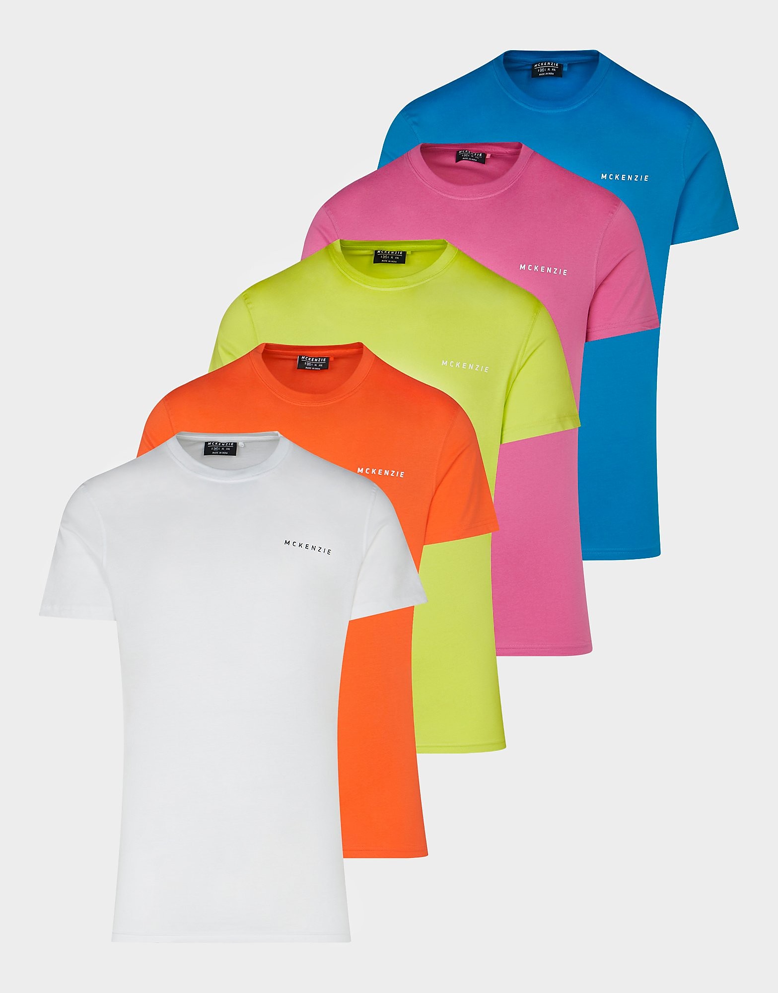 

McKenzie Essential 5-Pack T-Shirts - Only at JD - White/Blue - Mens, White/Blue