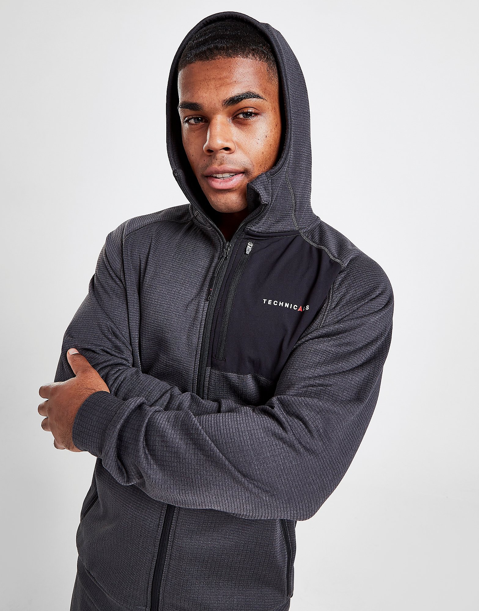 

Technicals Origin Full Zip Hoodie - Grey - Mens, Grey