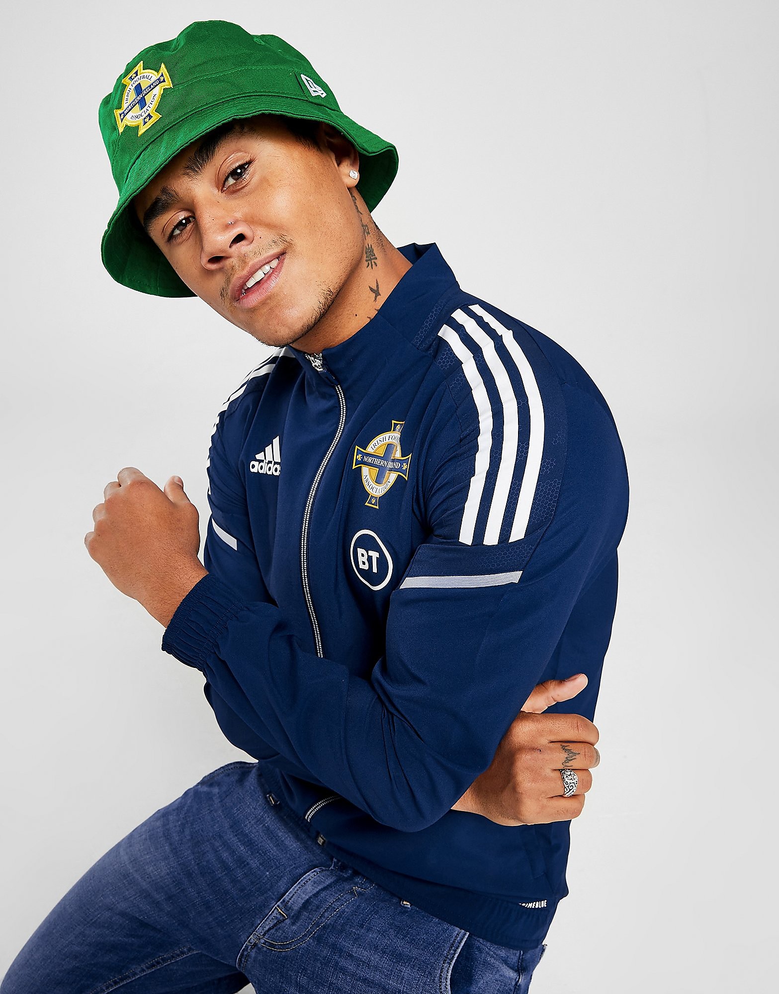 

New Era Northern Ireland FA Bucket Hat - Green - Womens, Green
