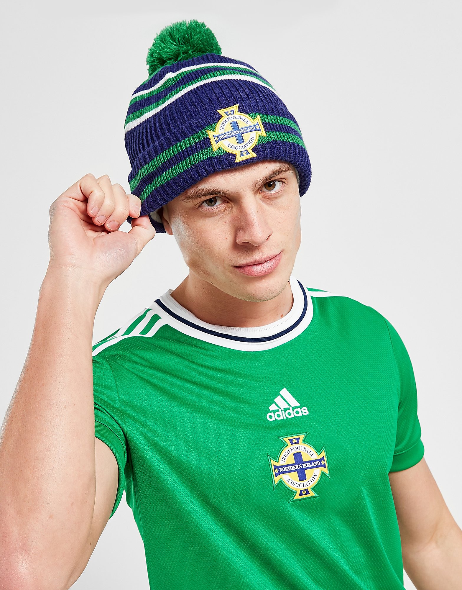 

New Era Northern Ireland Pom Beanie Hat - Green - Womens, Green