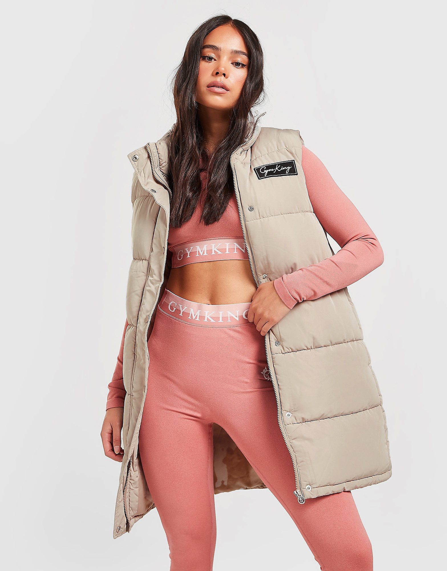 

Gym King Channel Gilet - Grey - Womens, Grey
