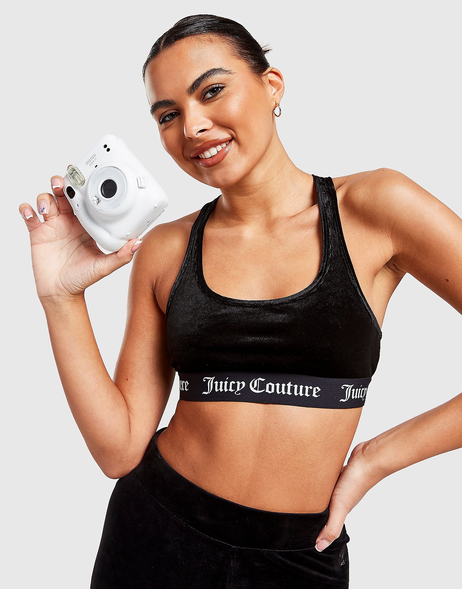 

JUICY COUTURE Velour Bralette - Black - Womens, Black