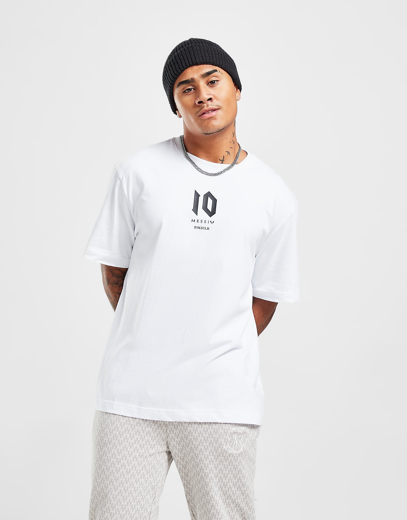 

SikSilk x Messi Logo T-Shirt - White - Mens, White