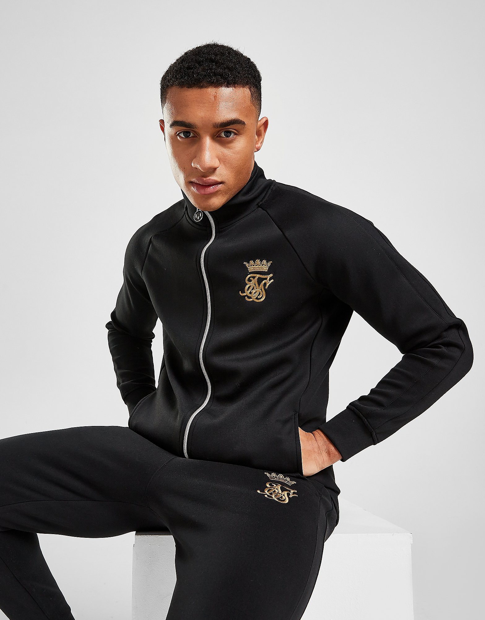 

SikSilk x Messi Tape Full Zip Track Top - Black - Mens, Black