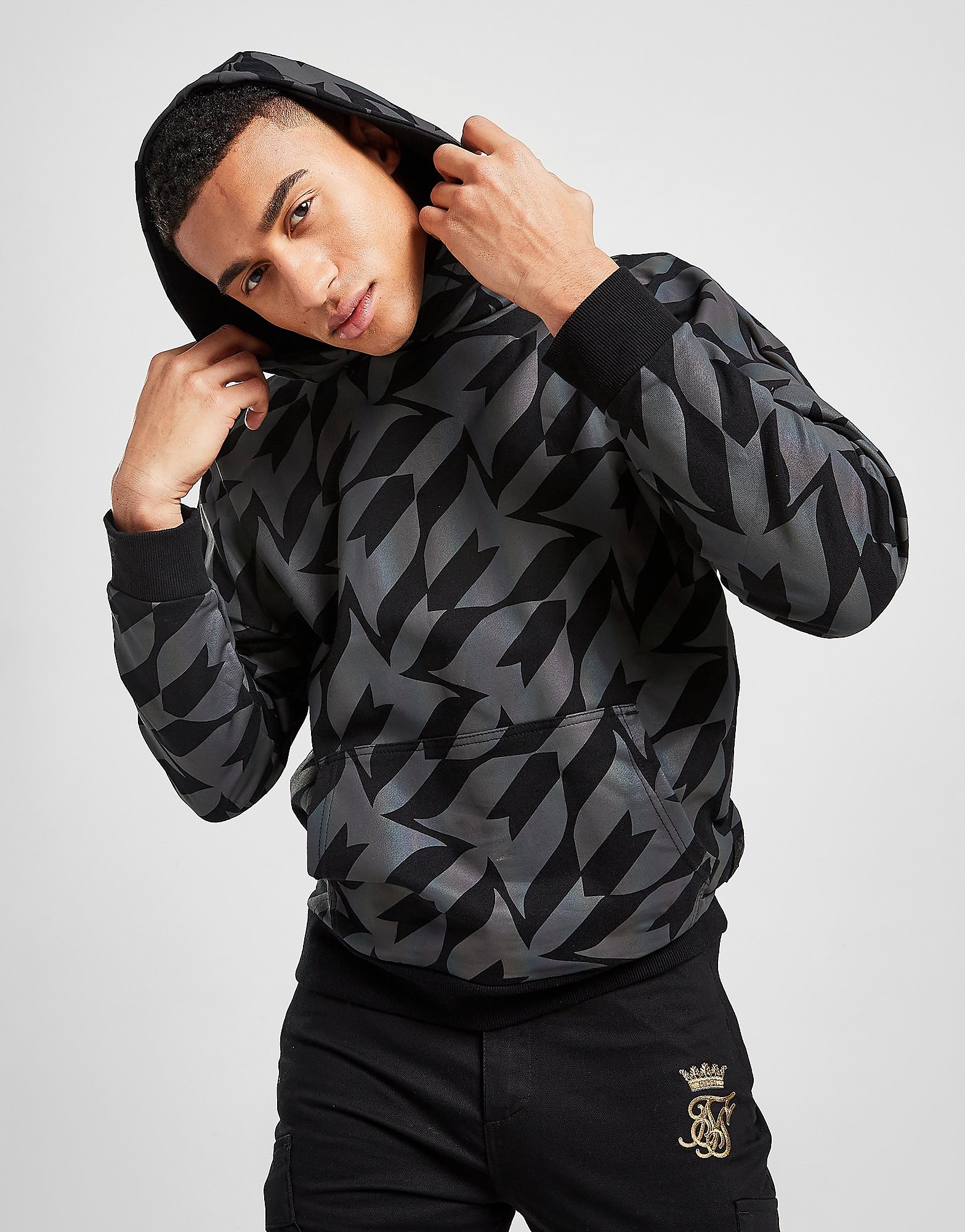 

SikSilk x Messi Iridescent Hoodie - Black - Mens, Black