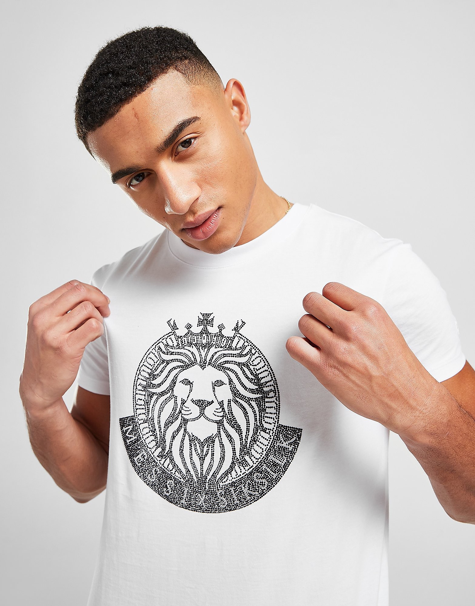 

SikSilk x Messi Rhinestone T-Shirt - White - Mens, White