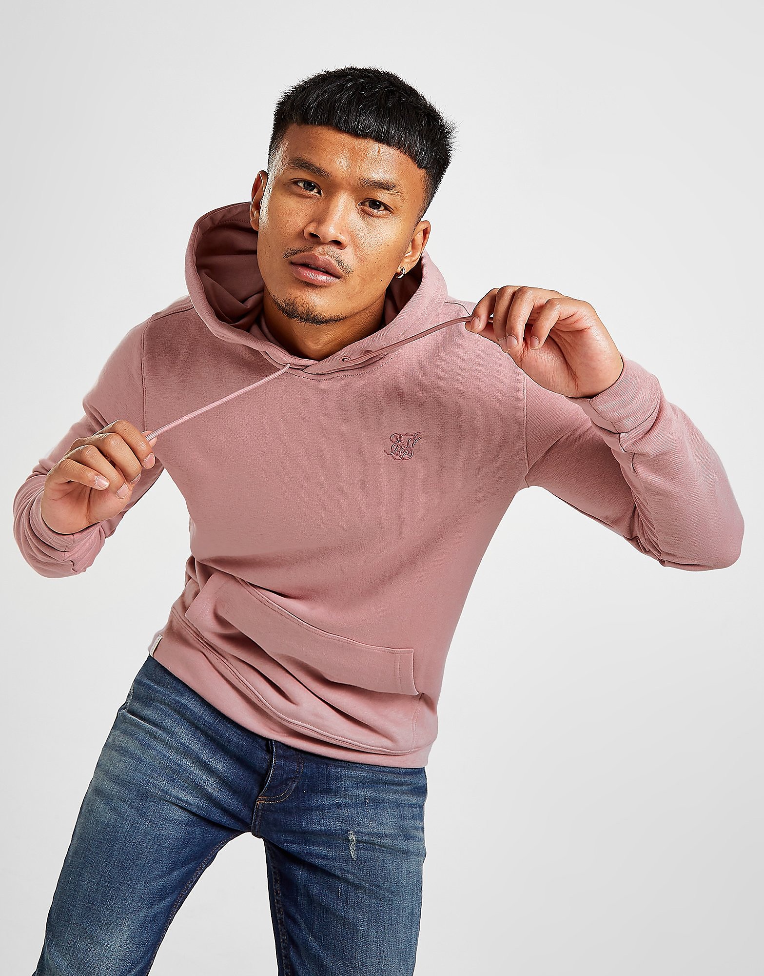 SikSilk Overhead Hoodie - Pink - Mens, Pink