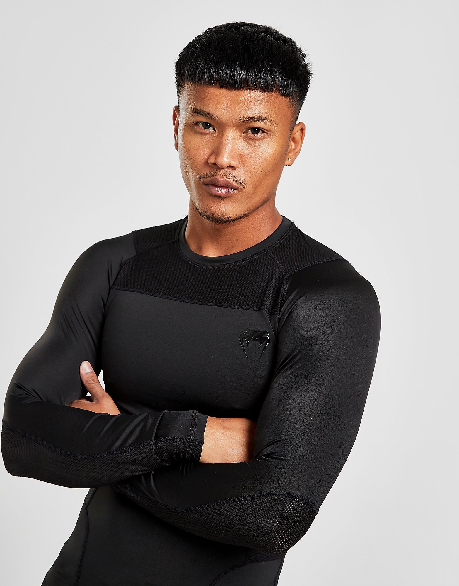 

Venum G-Fit Rash Guard Long Sleeve Top - Black - Mens, Black
