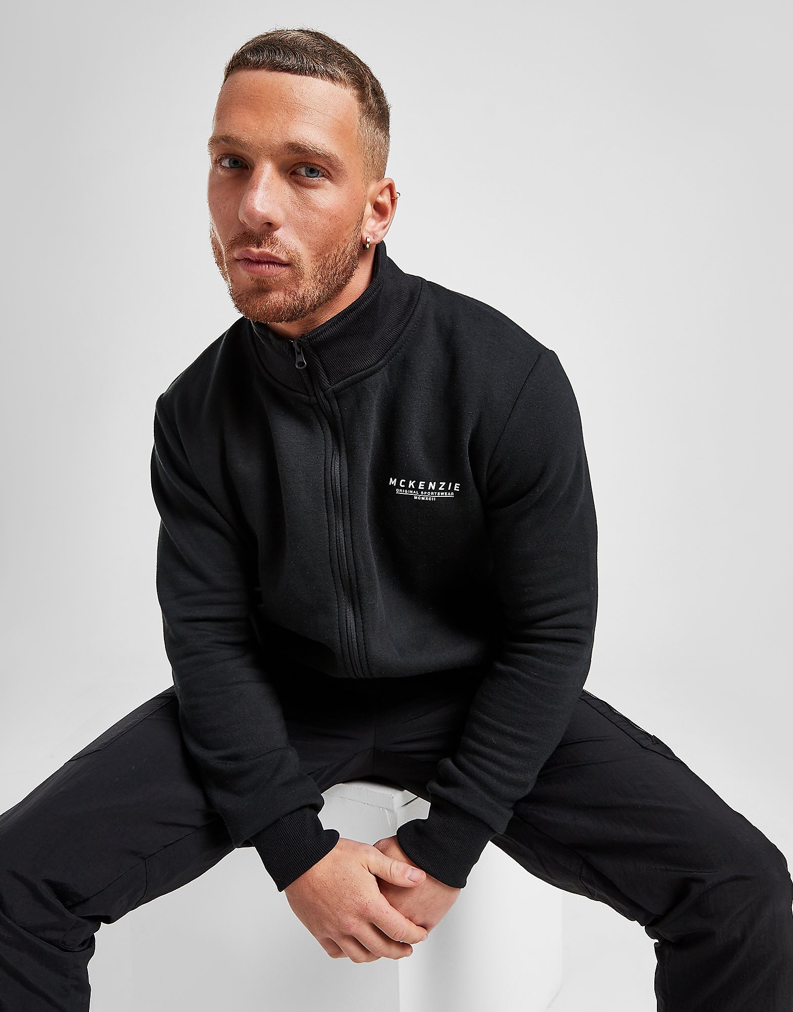 

McKenzie Essential Full Zip Track Top - Only at JD - Black - Mens, Black