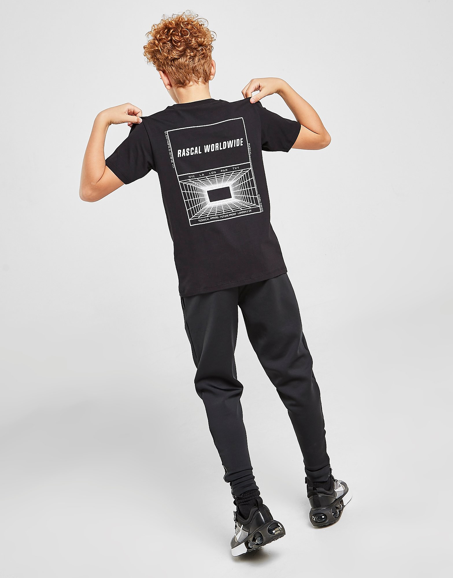 

Rascal Ombre Grid T-Shirt Junior - Only at JD - Black - Kids, Black