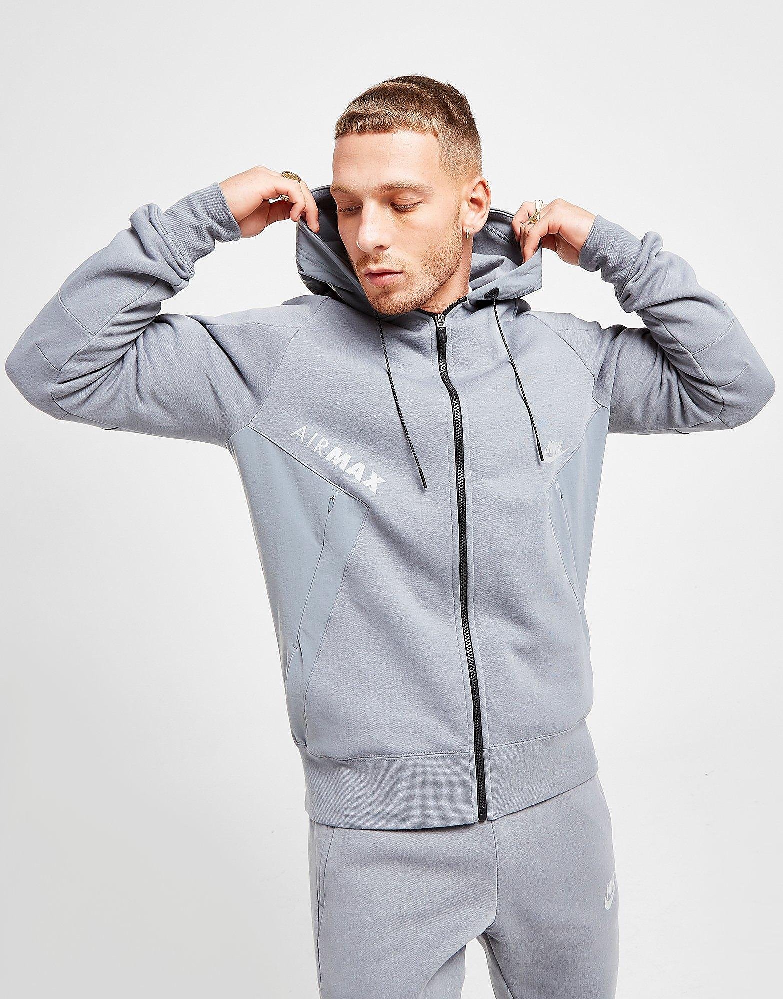 

Nike Air Max Fleece Full Zip Hoodie - Grey - Mens, Grey