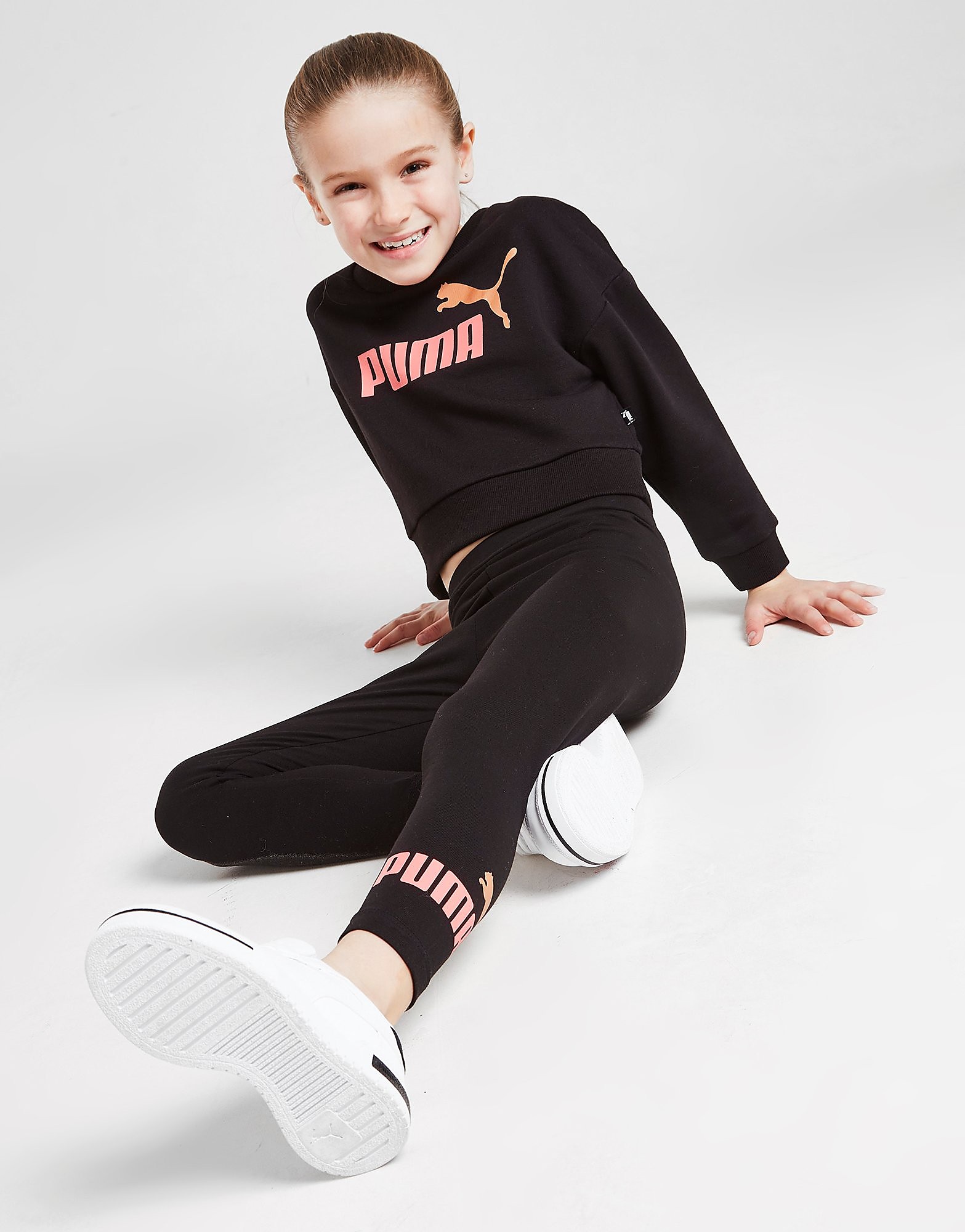

Puma Girls' Crew Sweatshirt/Leggings Set Children - Only at JD - Black - Kids, Black