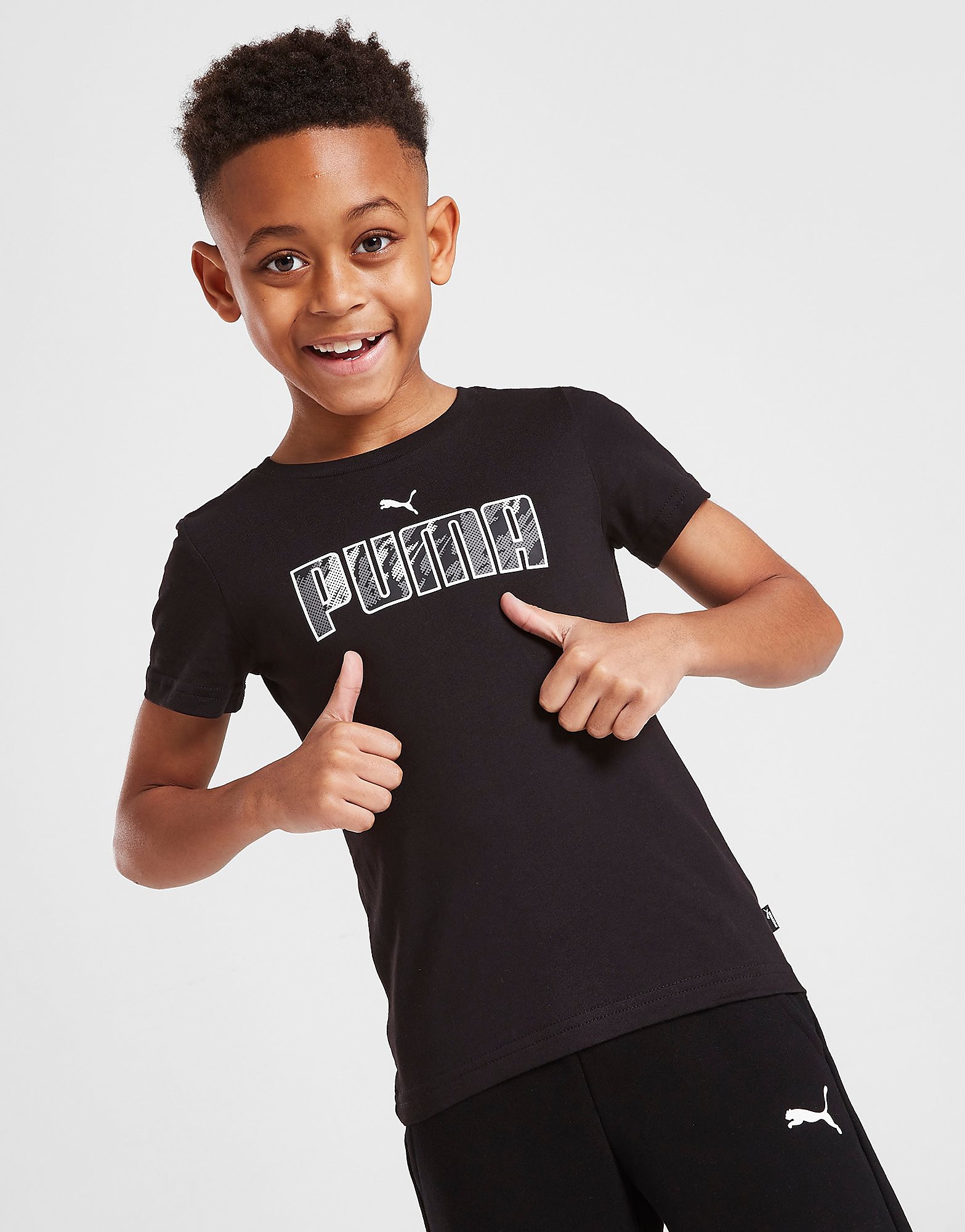 

Puma Essential Large Logo T-Shirt Children - Only at JD - Black - Kids, Black