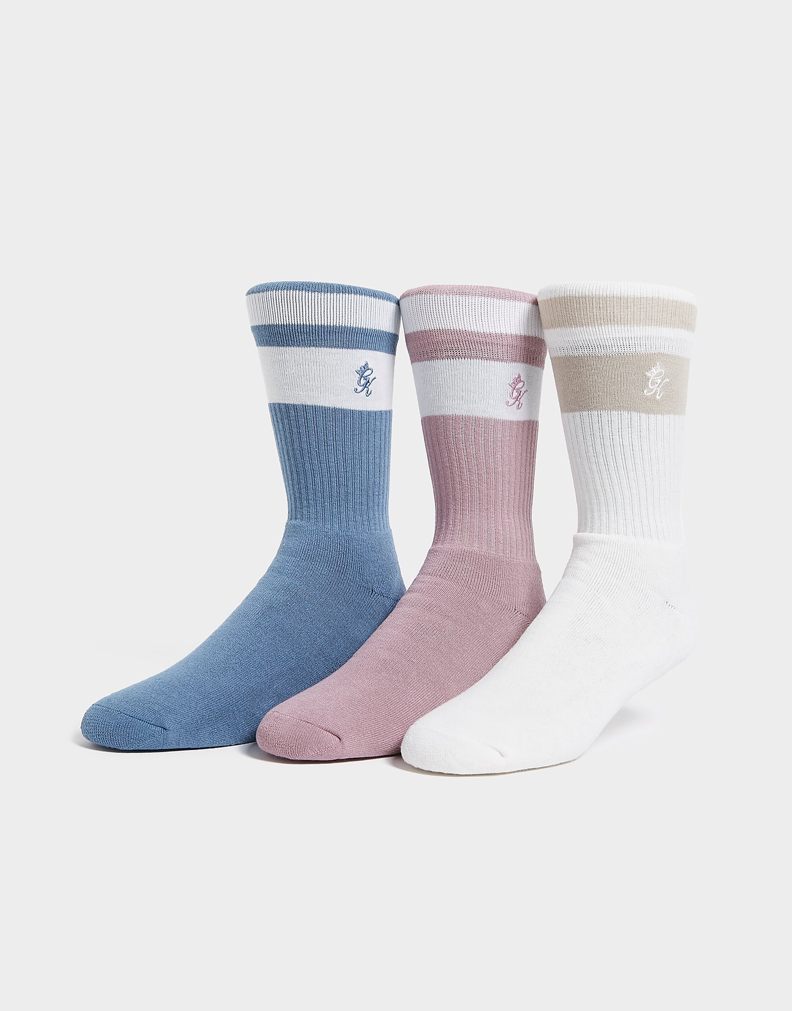 

Gym King RYU 3-Pack Socks - Blue/Pink - Mens, Blue/Pink