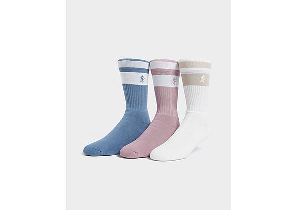 Gym King RYU 3-Pack Socks - Blue/Pink - Mens, Blue/Pink