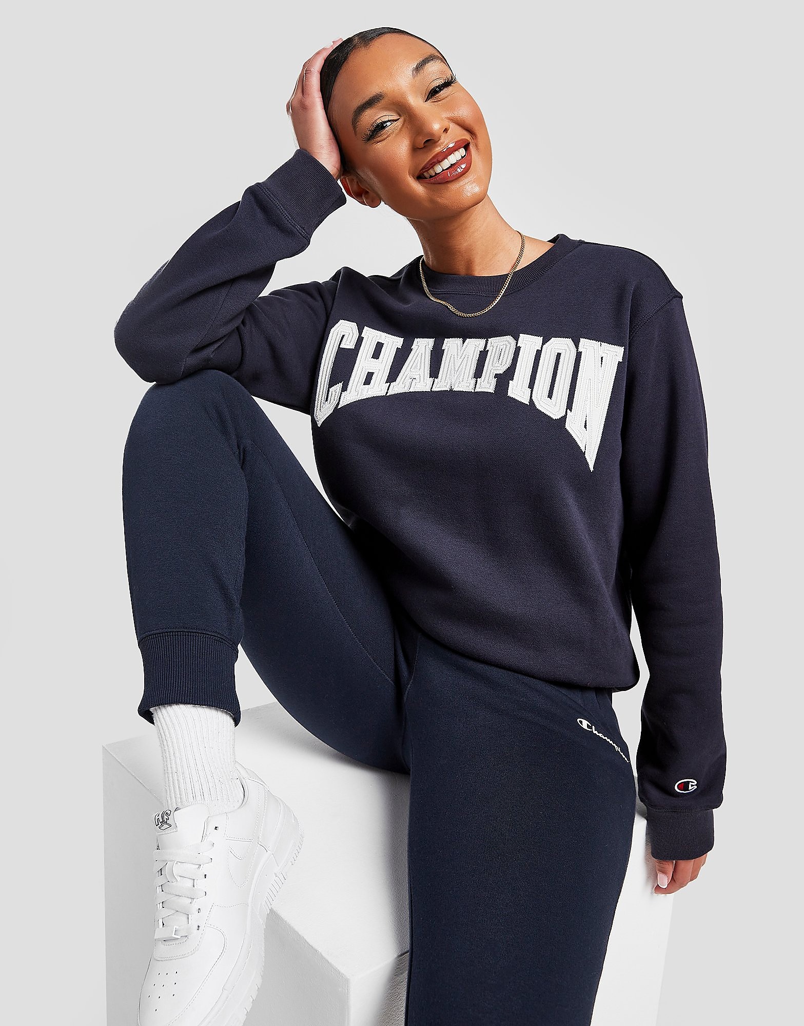 

Champion Varsity Oversized Crew Sweatshirt - Only at JD - Blue - Womens, Blue
