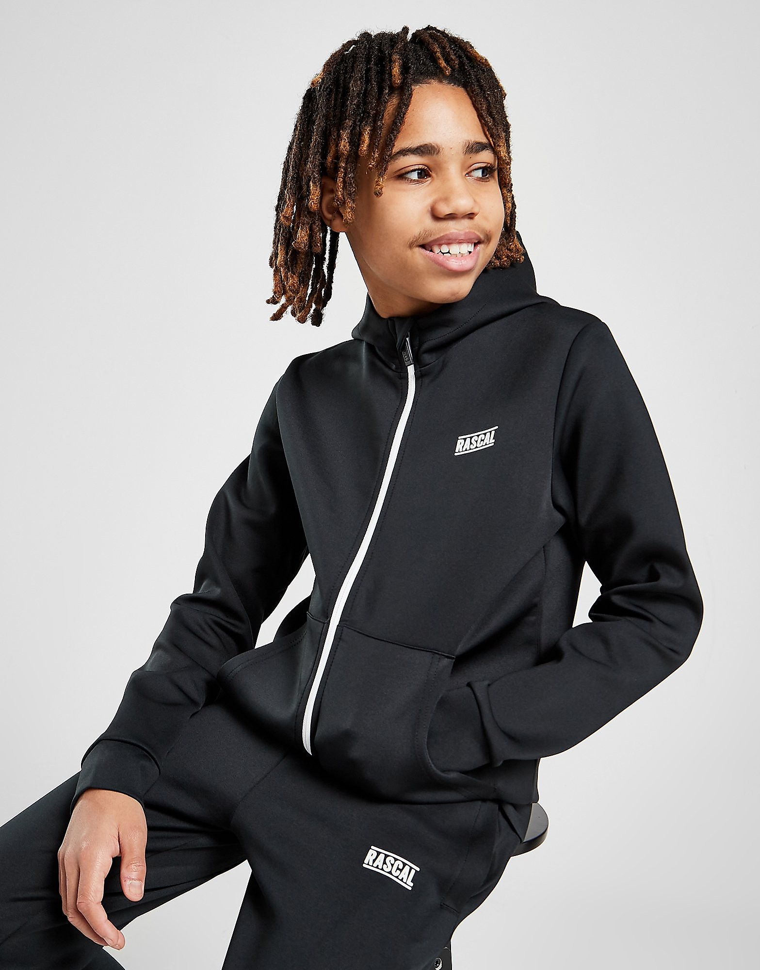 

Rascal Essential Poly Full Zip Hoodie Junior - Black - Kids, Black