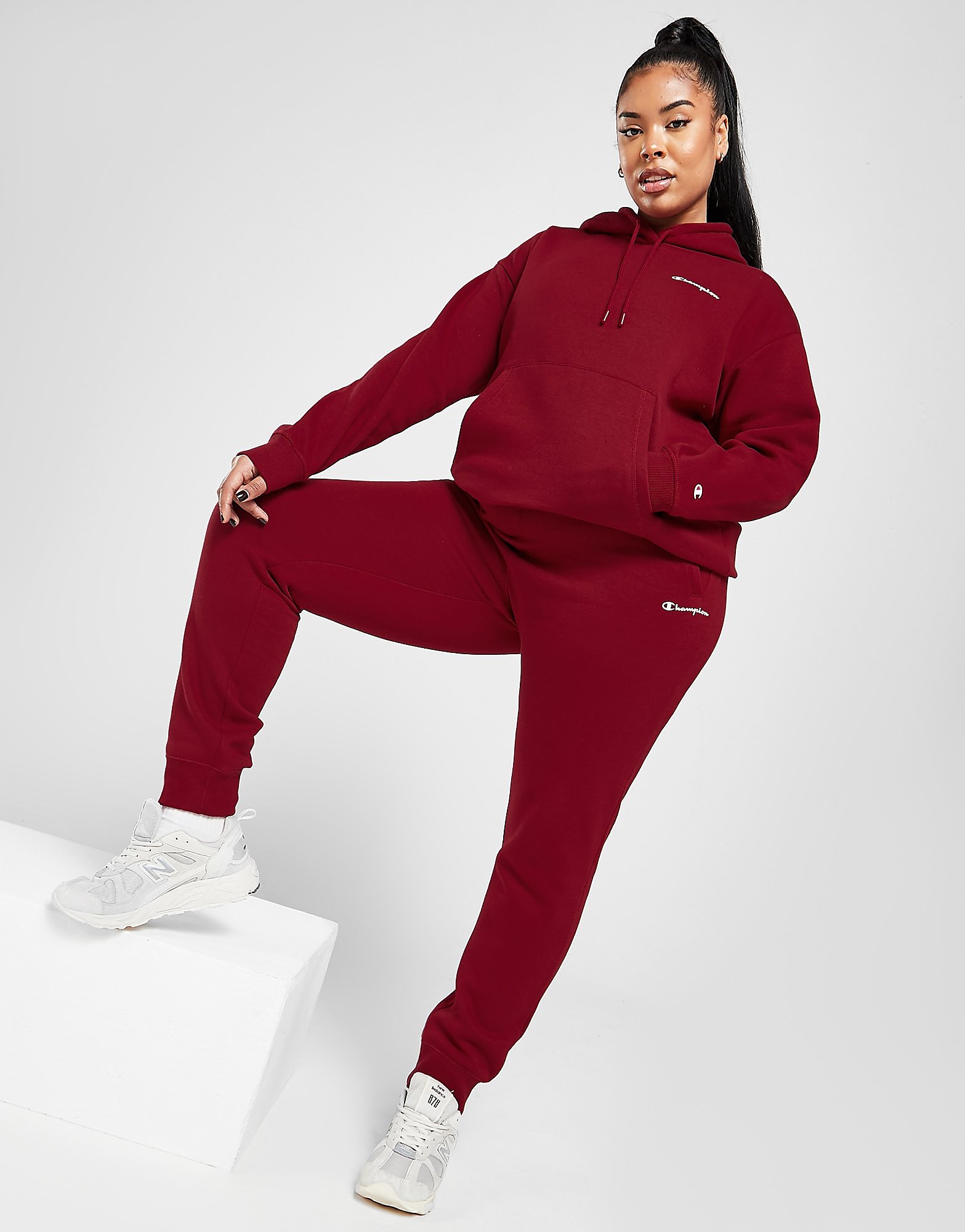 

Champion Small Logo Plus Size Joggers - Only at JD - Red - Womens, Red
