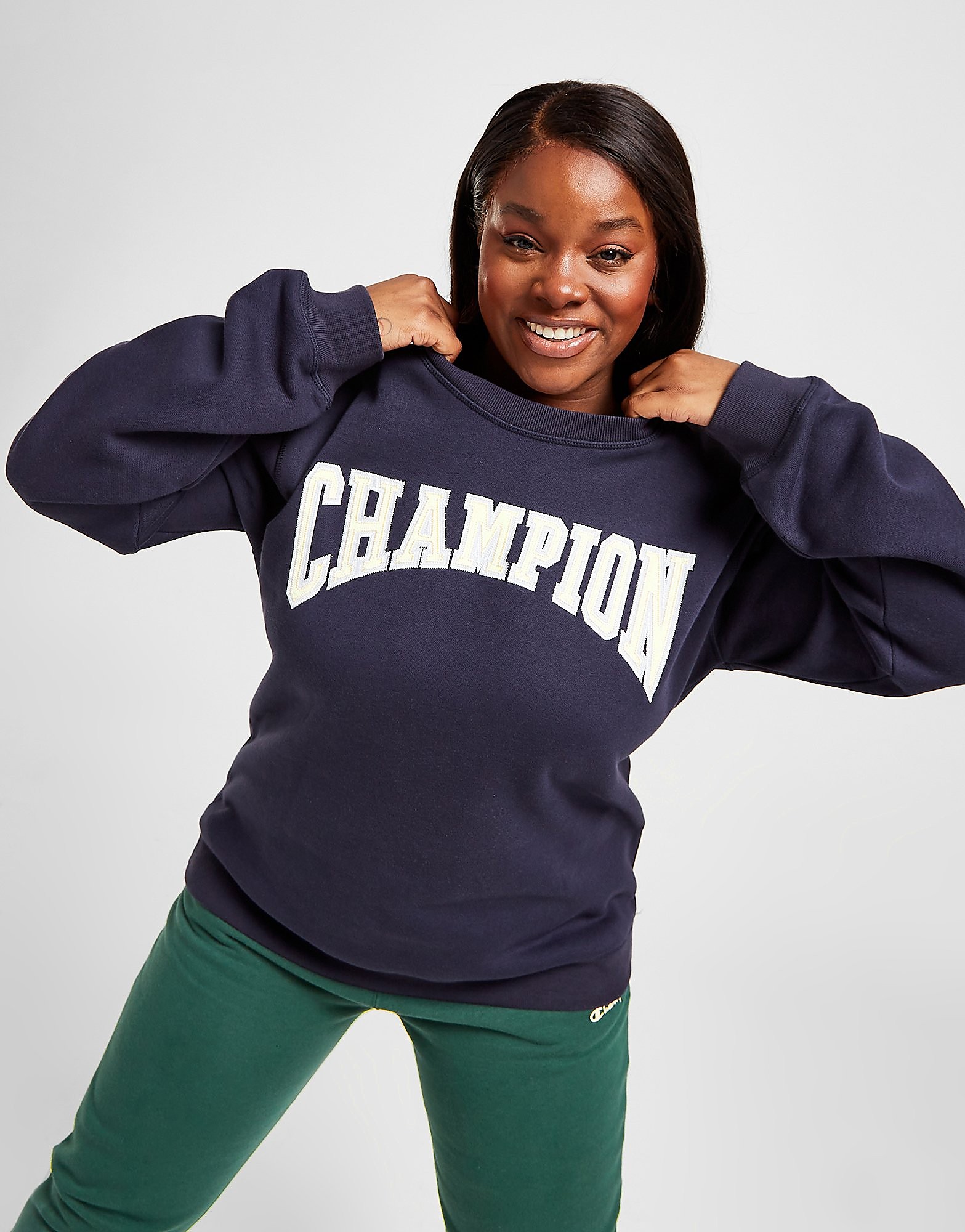 

Champion Plus Size Varsity Crew Sweatshirt - Only at JD - Blue - Womens, Blue