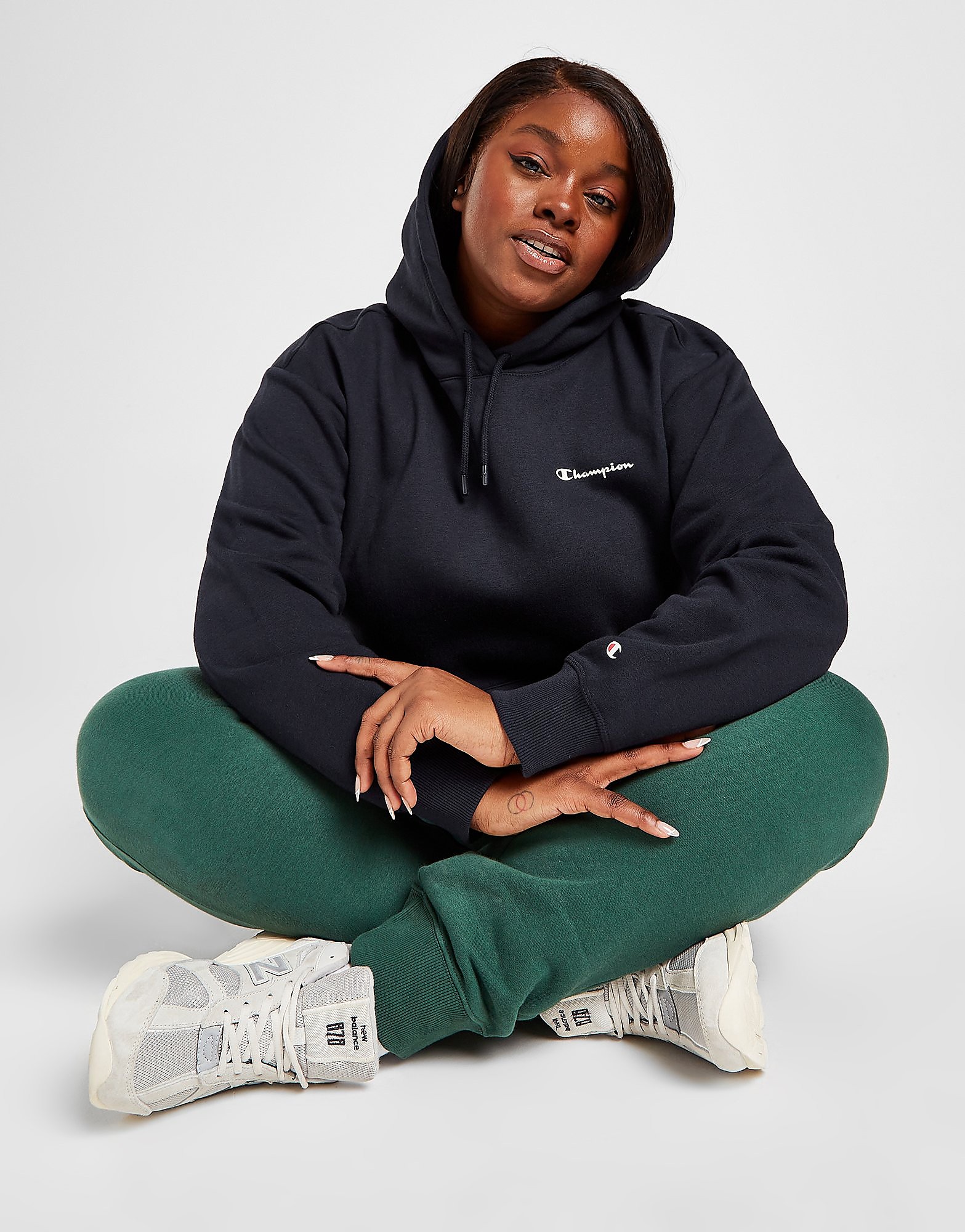 

Champion Small Logo Plus Size Hoodie - Only at JD - Blue - Womens, Blue