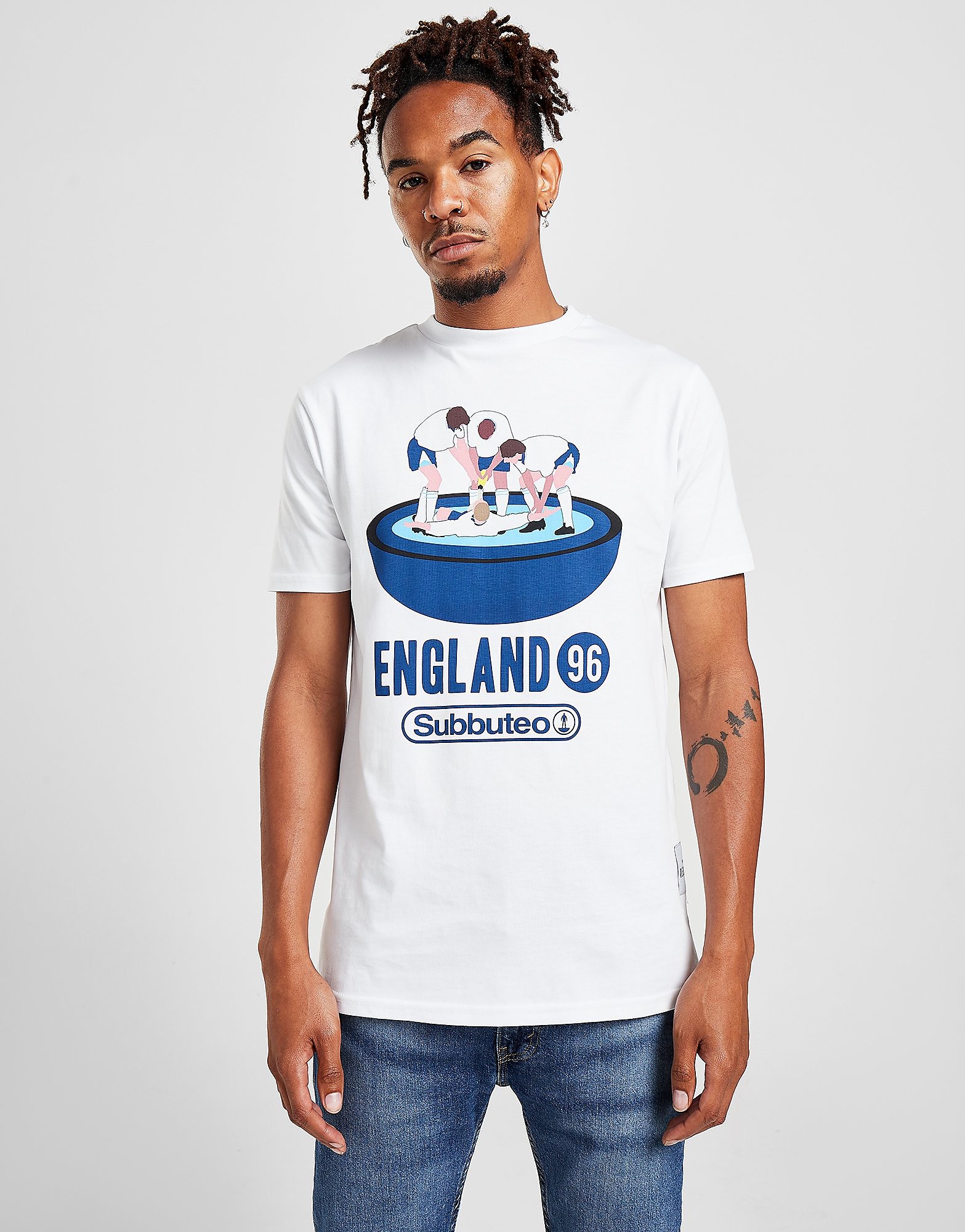

NO RIGHTS RESERVED England '96 T-Shirt - White - Mens, White