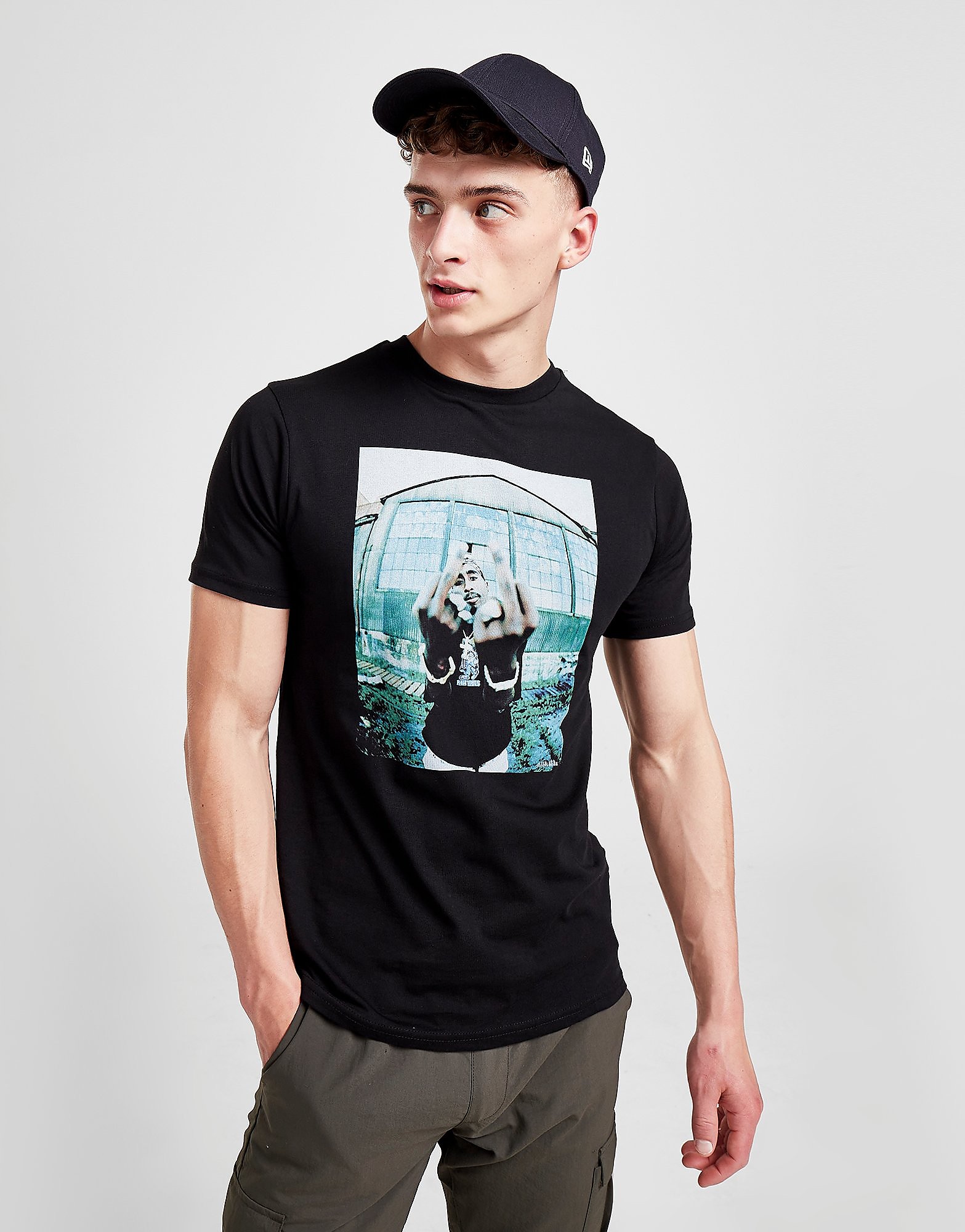 

NO RIGHTS RESERVED 2Pac Photo T-Shirt - Black - Mens, Black