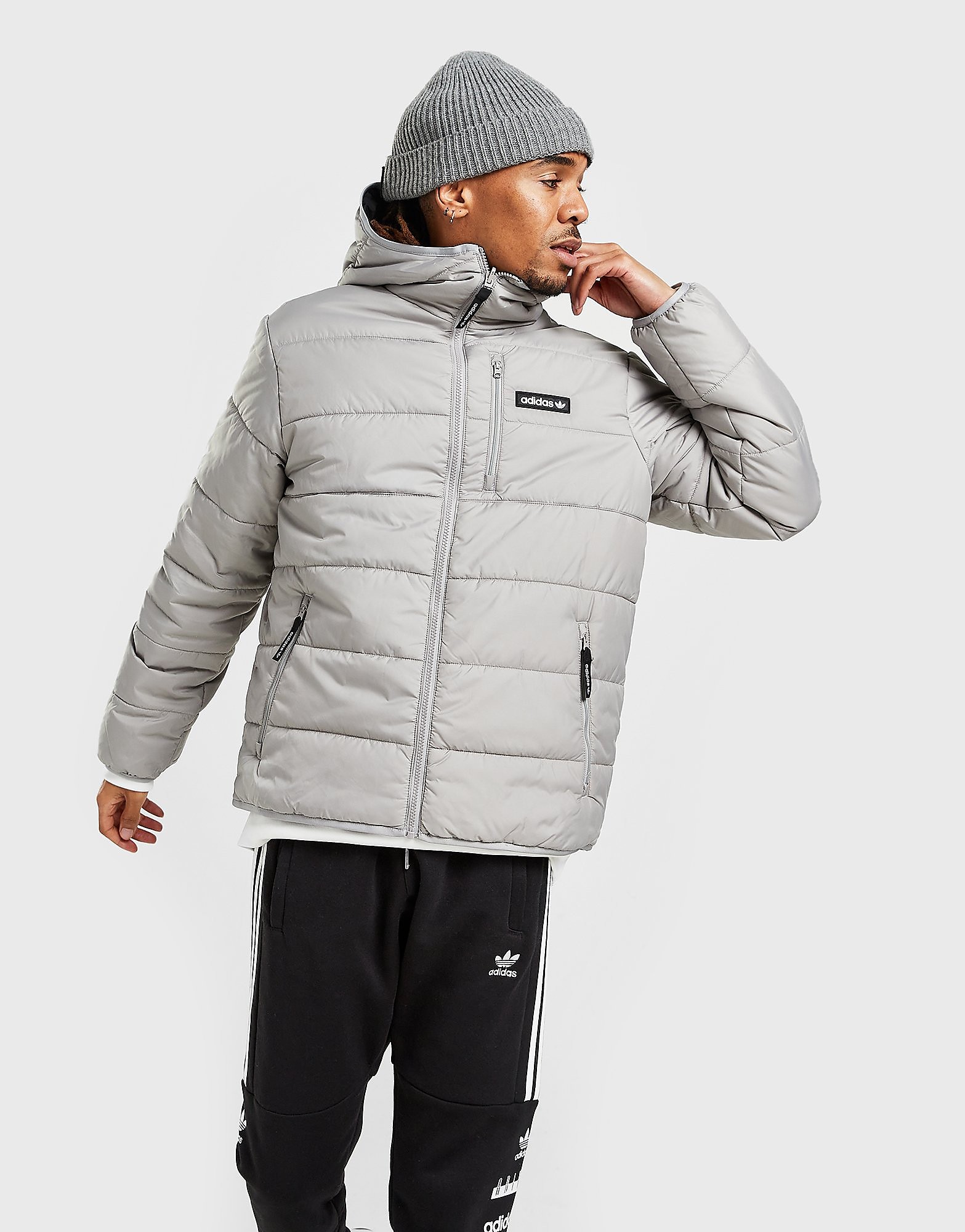 

adidas Originals Reversible Jacket - Grey/Black - Mens, Grey/Black
