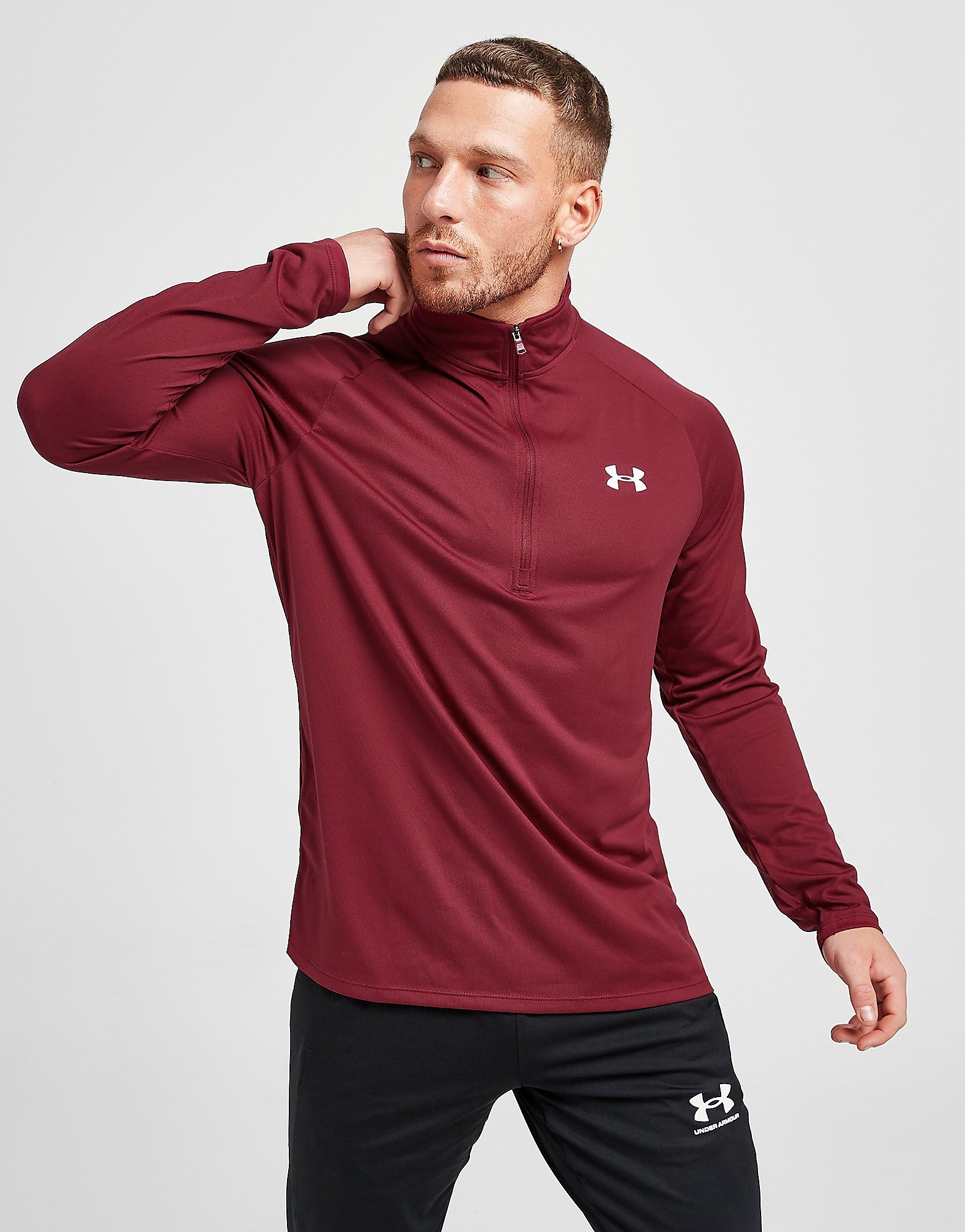 

Under Armour Tech 1/4 Zip Top - League Red - Mens, League Red
