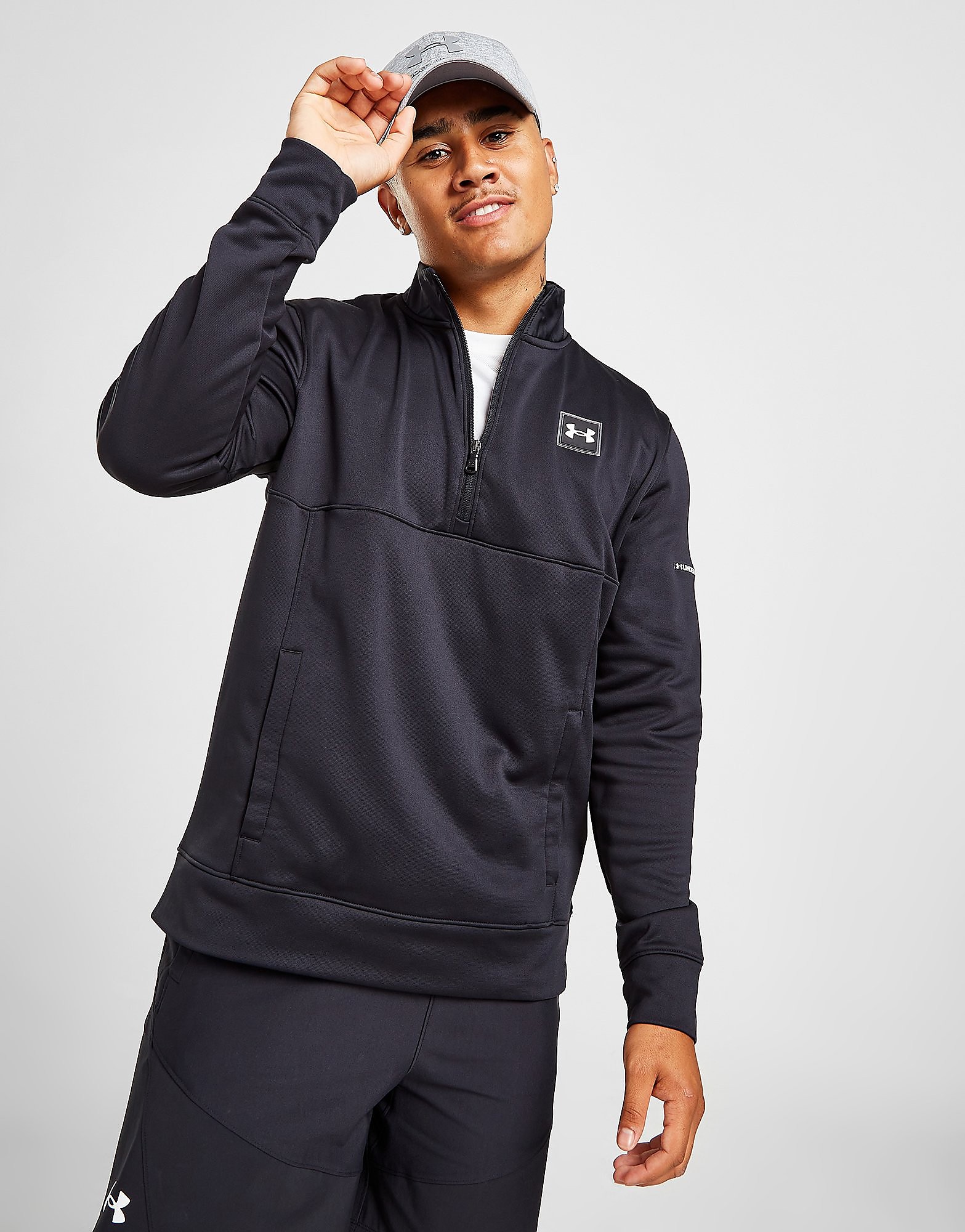 

Under Armour UA Armour Fleece 1/2 Zip Track Top - Only at JD - Black - Mens, Black
