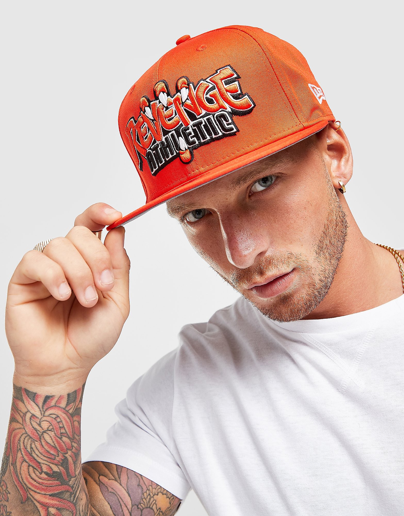 

New Era AJ Tracey Revenge Athletic 59FIFTY Cap - Orange - Womens, Orange