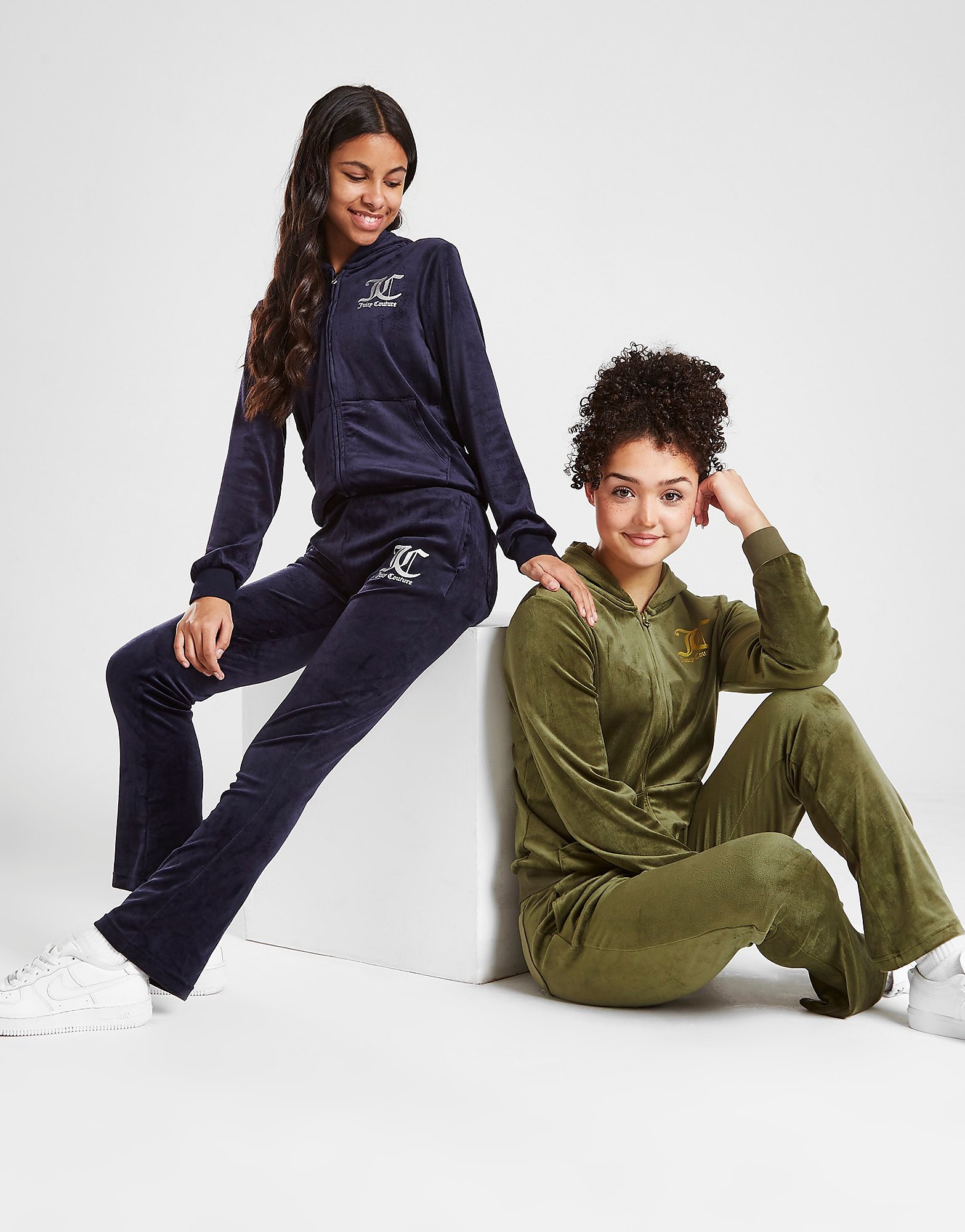 

JUICY COUTURE Girls' Full Zip Hooded Flare Tracksuit Junior - Blue - Kids, Blue