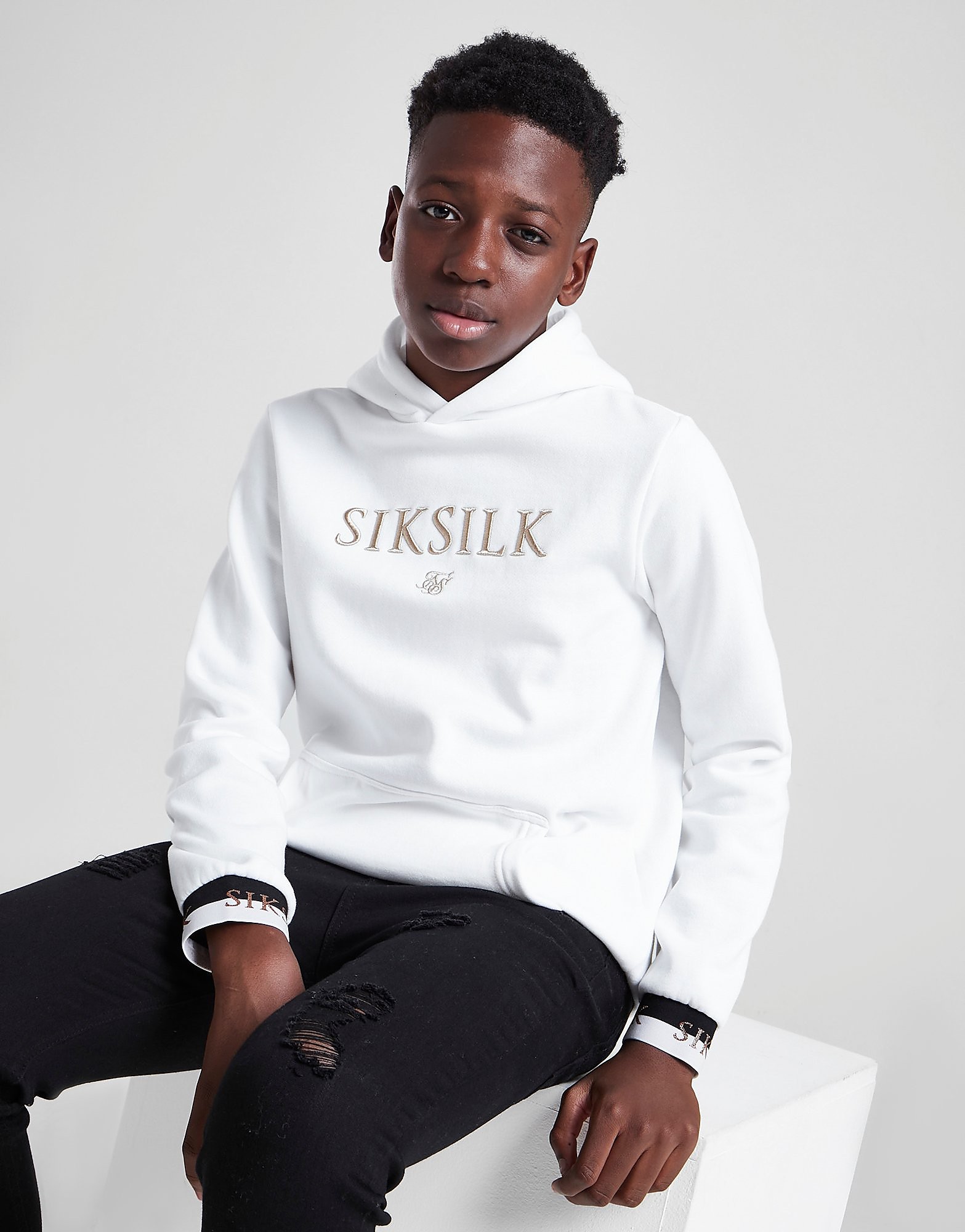 

SikSilk Deluxe Overhead Hoodie Junior - White - Kids, White