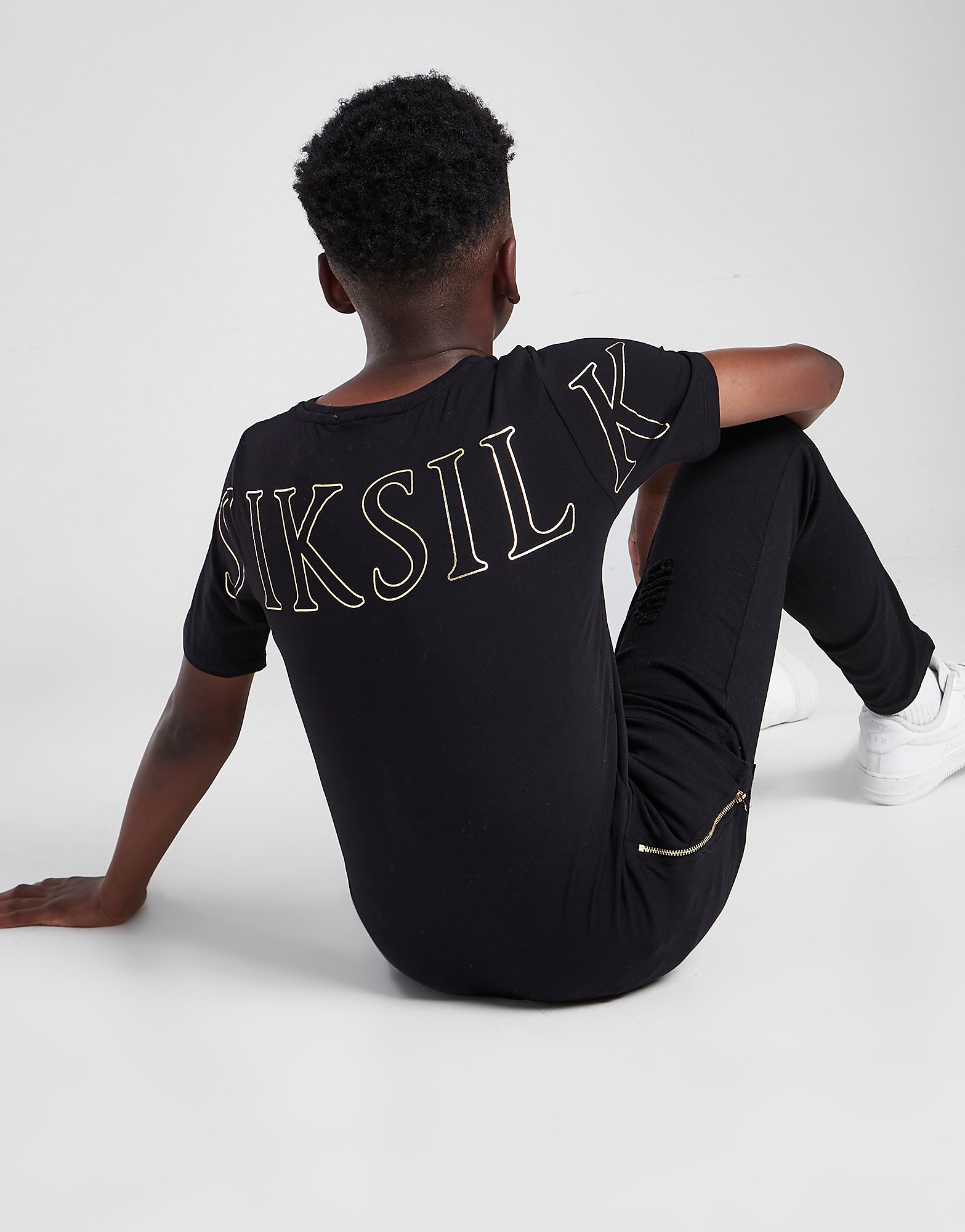 

SikSilk Deluxe T-Shirt Junior - Black - Kids, Black