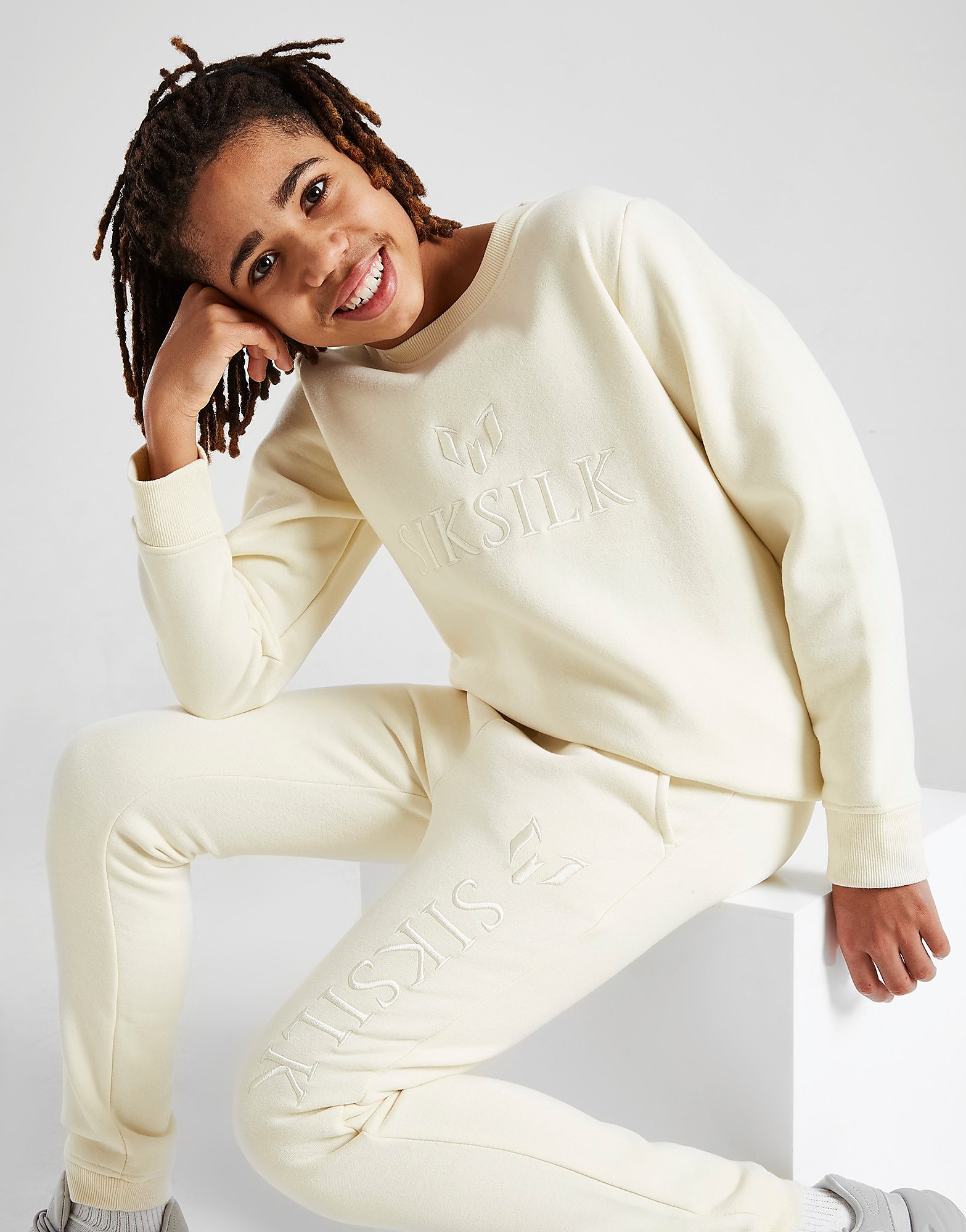 

SikSilk x Messi Embroidered Crew Sweatshirt Junior - White - Kids, White