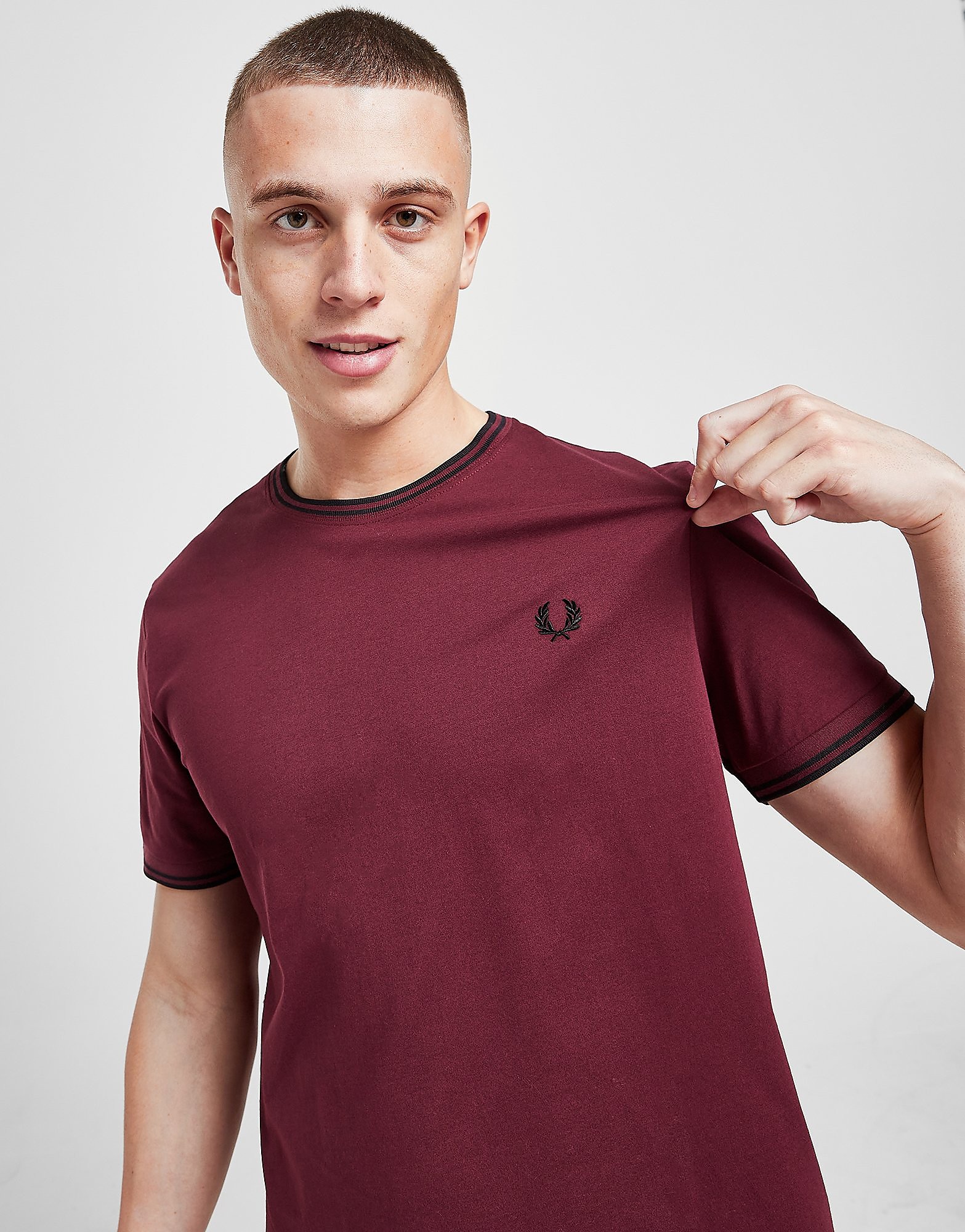 

Fred Perry Twin Tipped T-Shirt - Red - Mens, Red