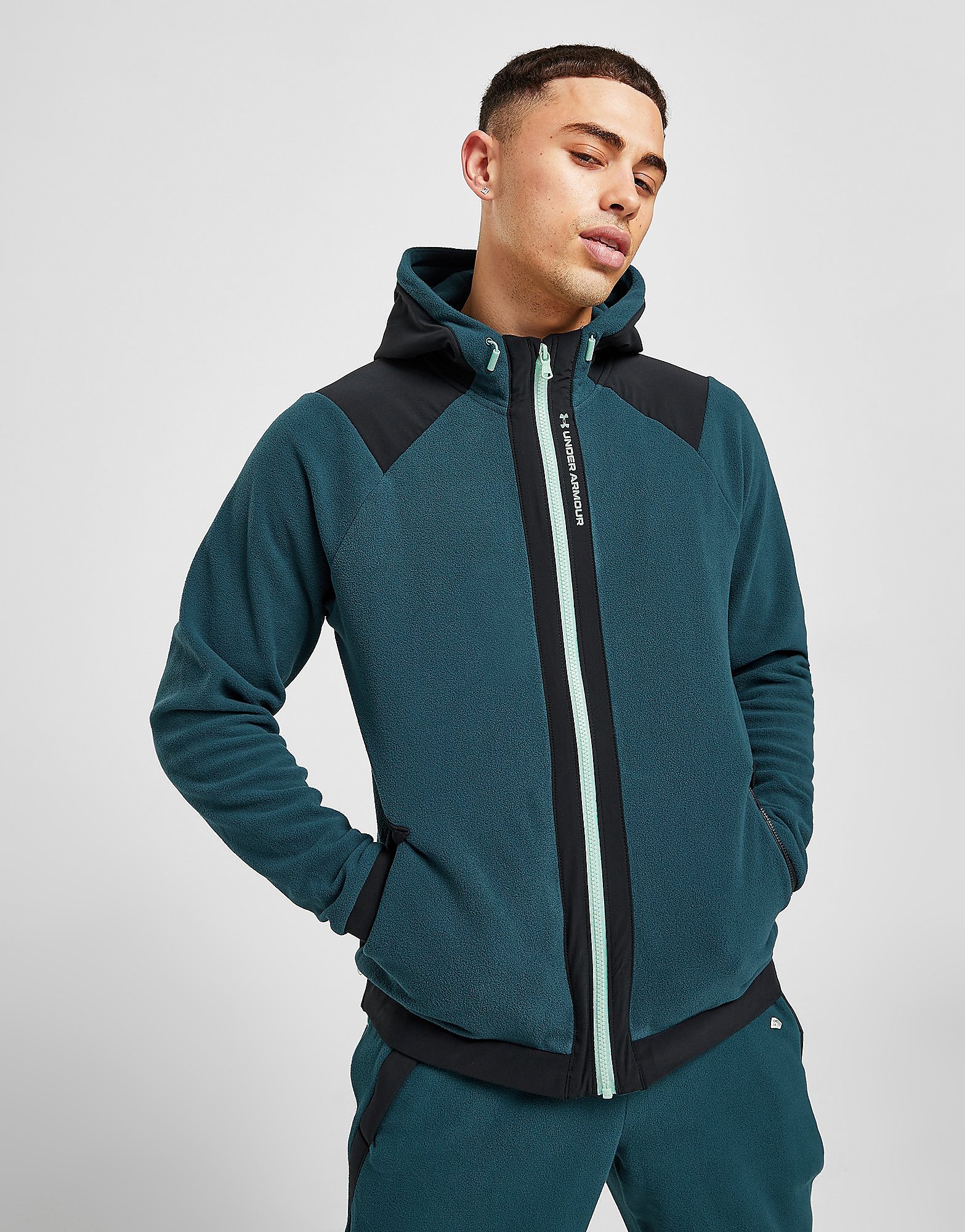 Under Armour RUSH Full Zip Hoodie - Blue - Mens, Blue