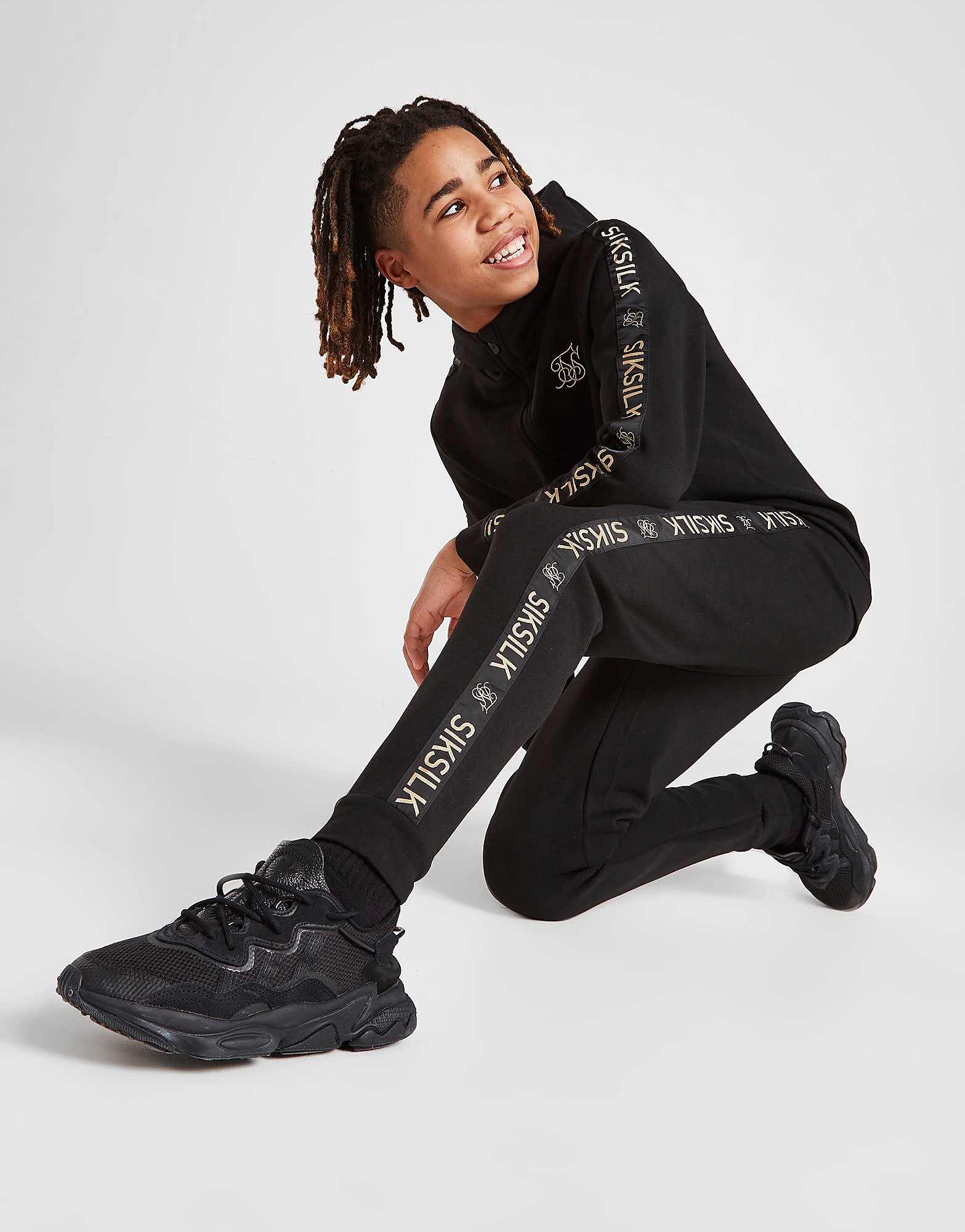 

SikSilk Poly Tape Tracksuit Junior - Black - Kids, Black