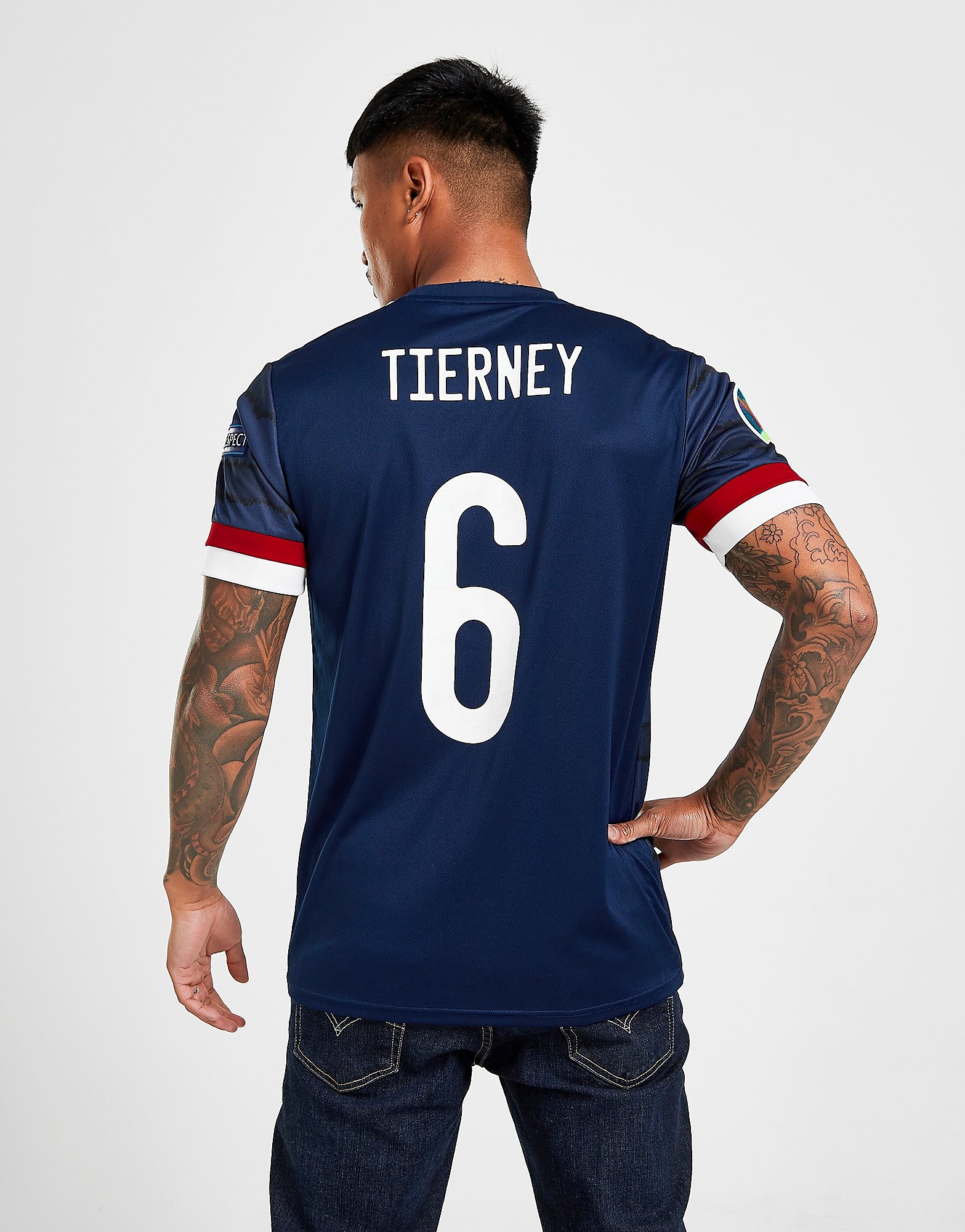 

adidas Scotland 2020 Tierney #6 Home Shirt - Navy - Mens, Navy