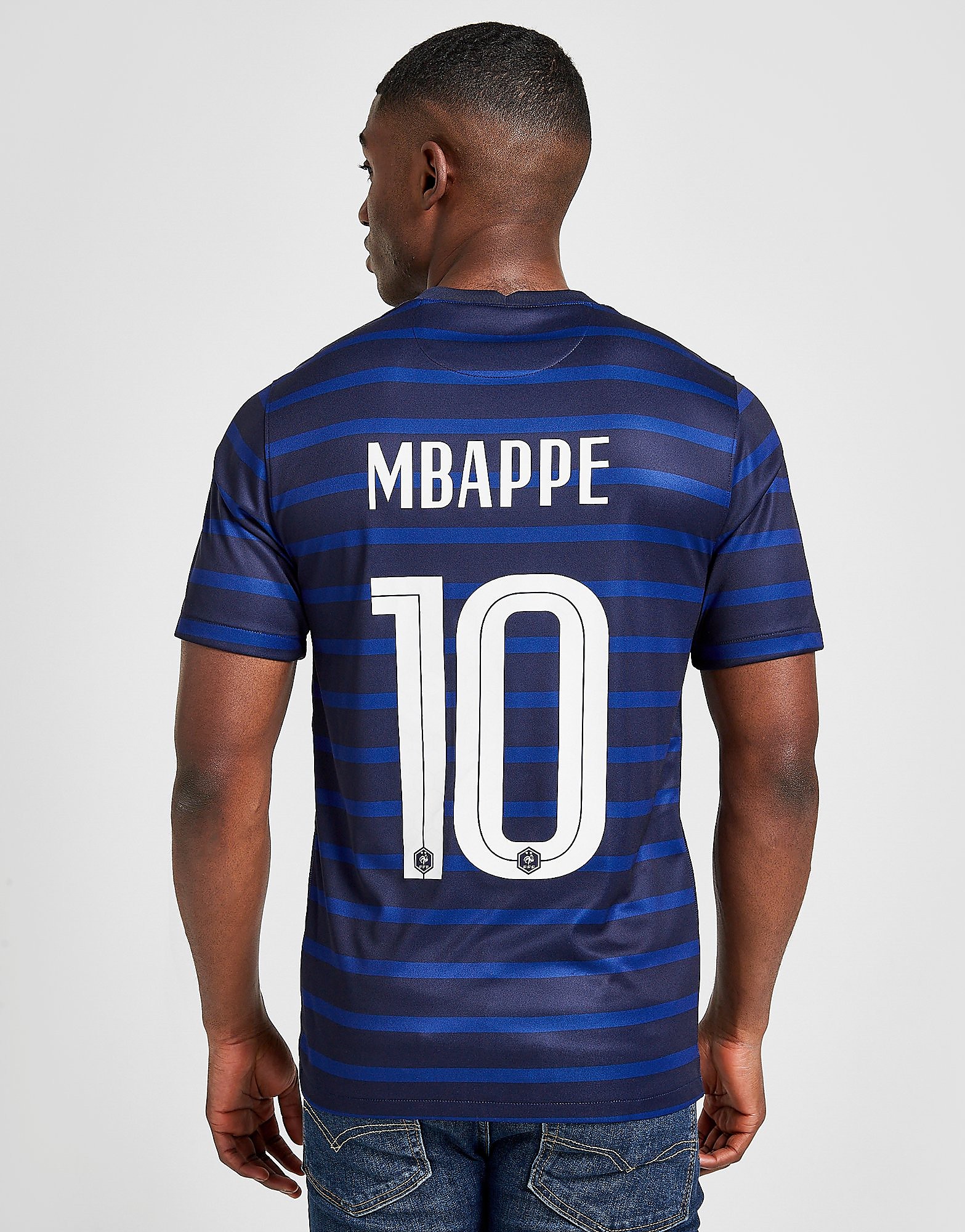 

Nike France 2020/21 Mbappe #10 Home Shirt - Navy - Mens, Navy
