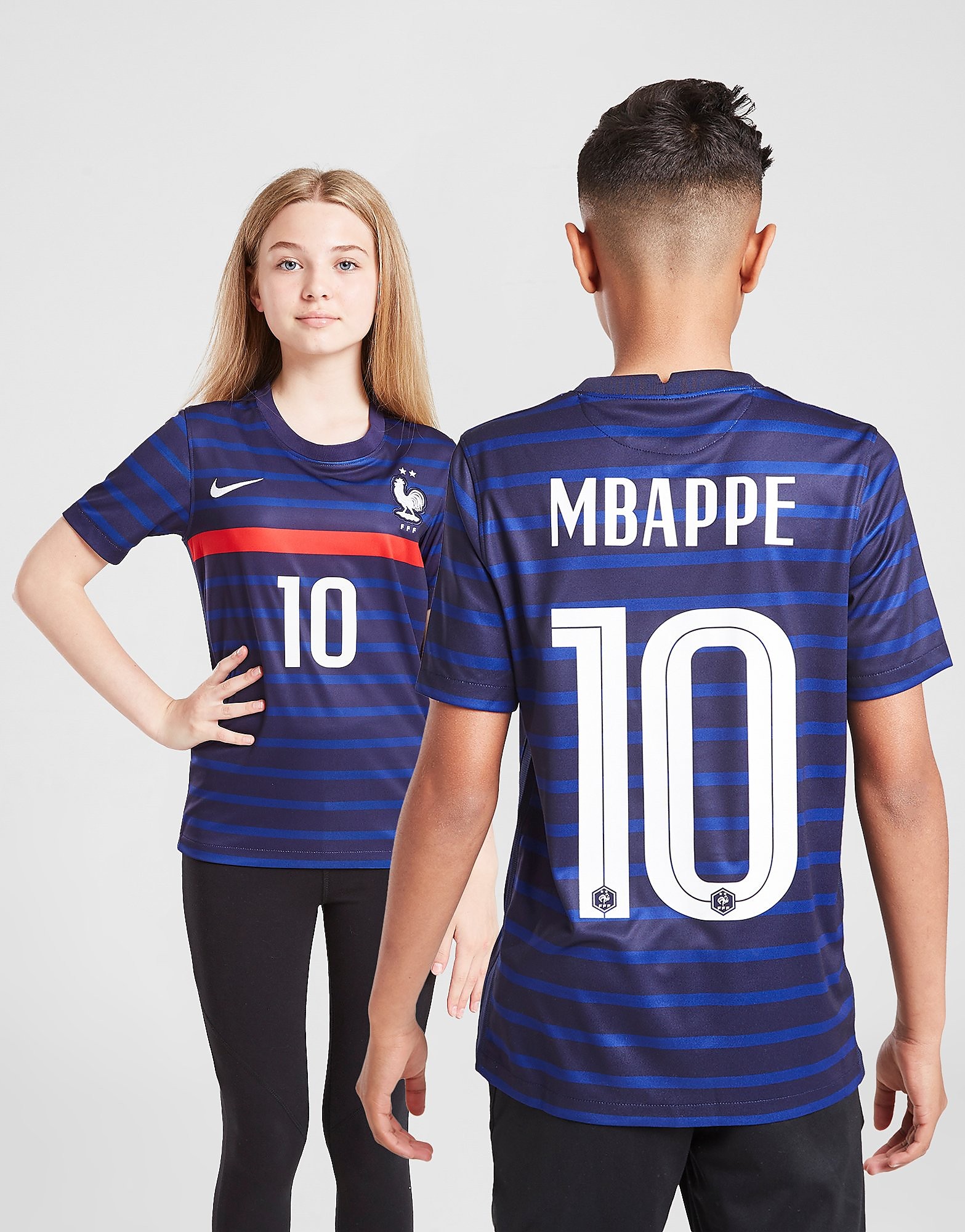 

Nike France 2020/21 Mbappe #10 Home Shirt Junior - Navy - Kids, Navy