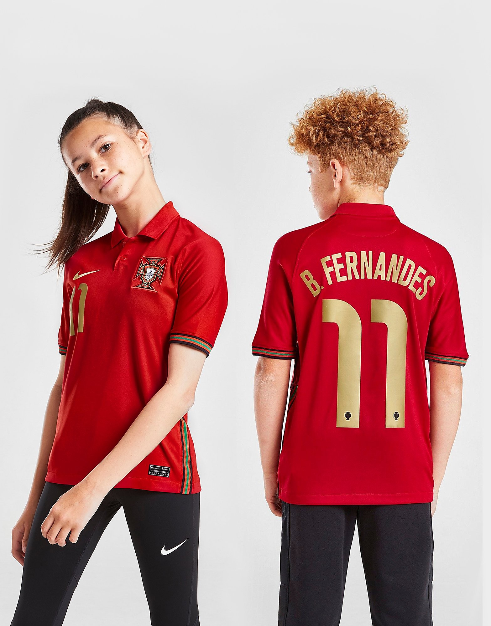 

Nike Portugal 2020 B.Fernandes #11 Home Shirt Junior - Red - Kids, Red