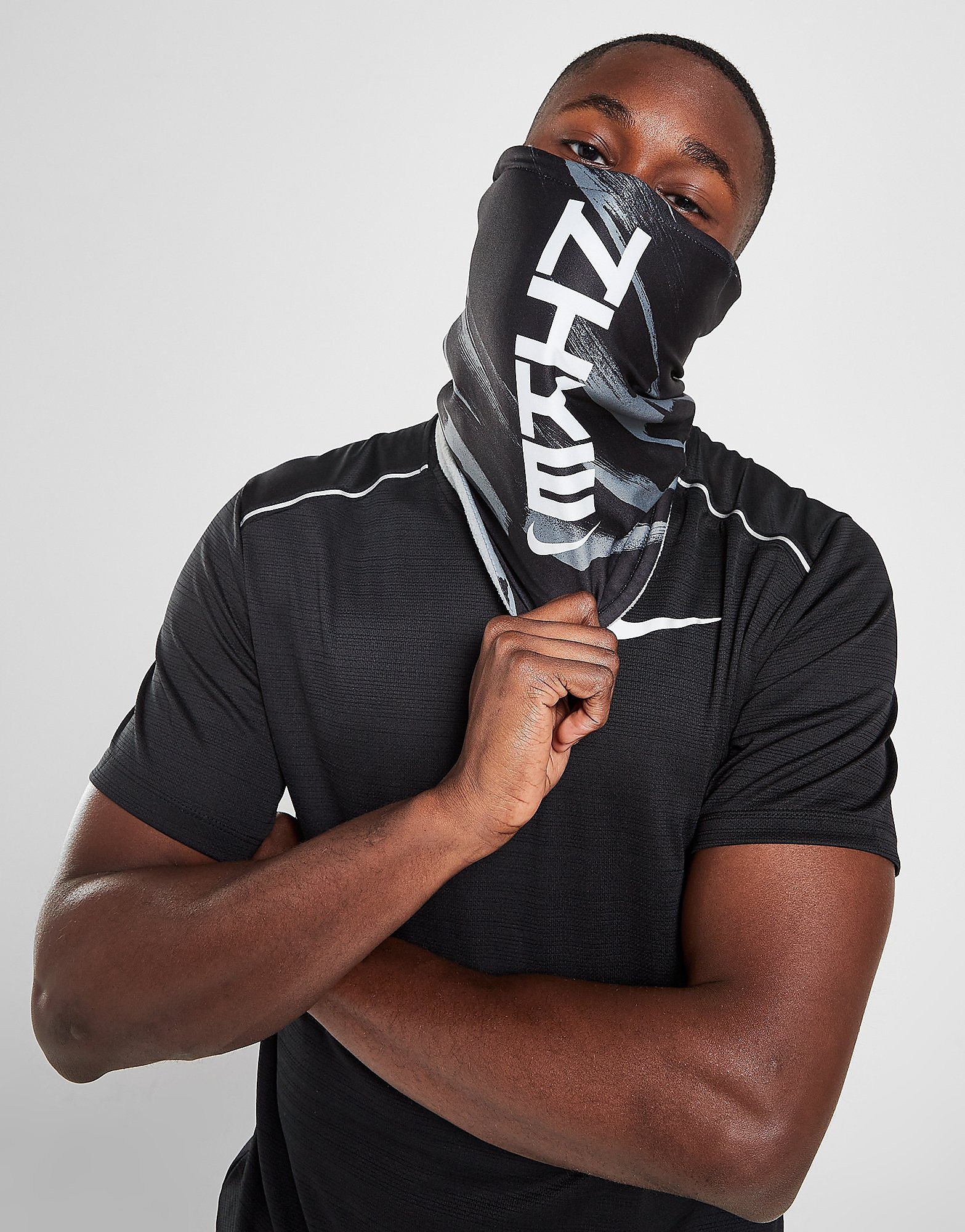 Nike Reversible Neck Warmer - Grey/Black - Womens, Grey/Black